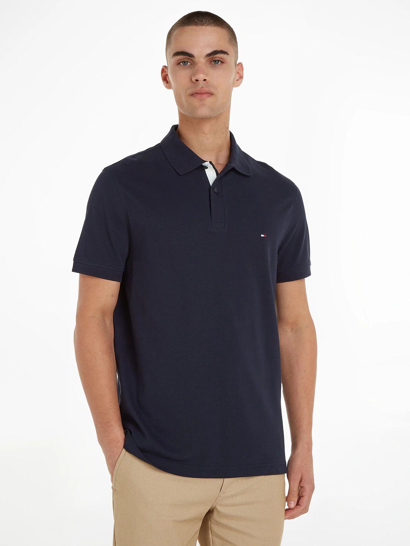 Polo Con Cinta Logo Distintiva Azul Tommy Hilfiger-0