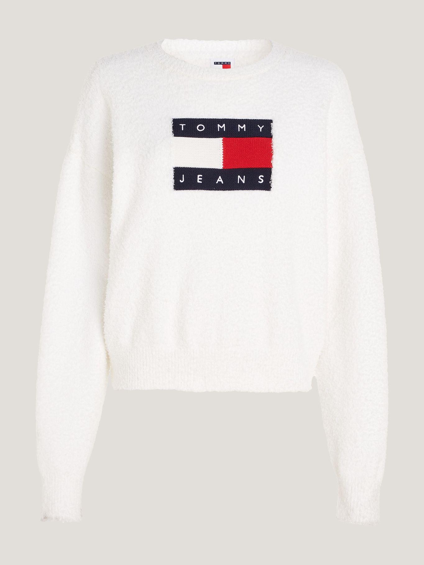SWEATER RELAXED CENTER FLAG BLANCO TOMMY JEANS-4