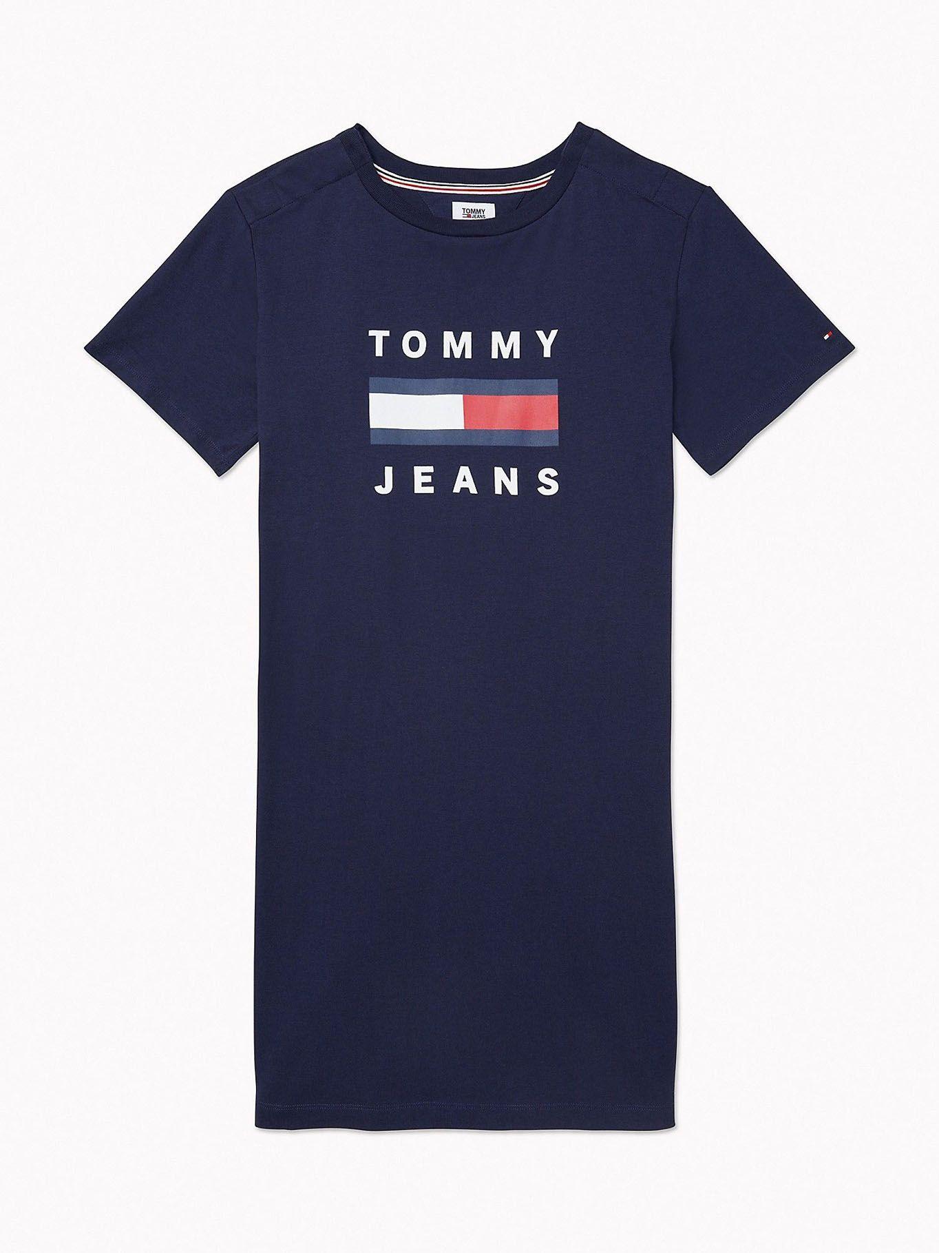 Vestido Adaptive Graphic Flag Azul Tommy Hilfiger-0