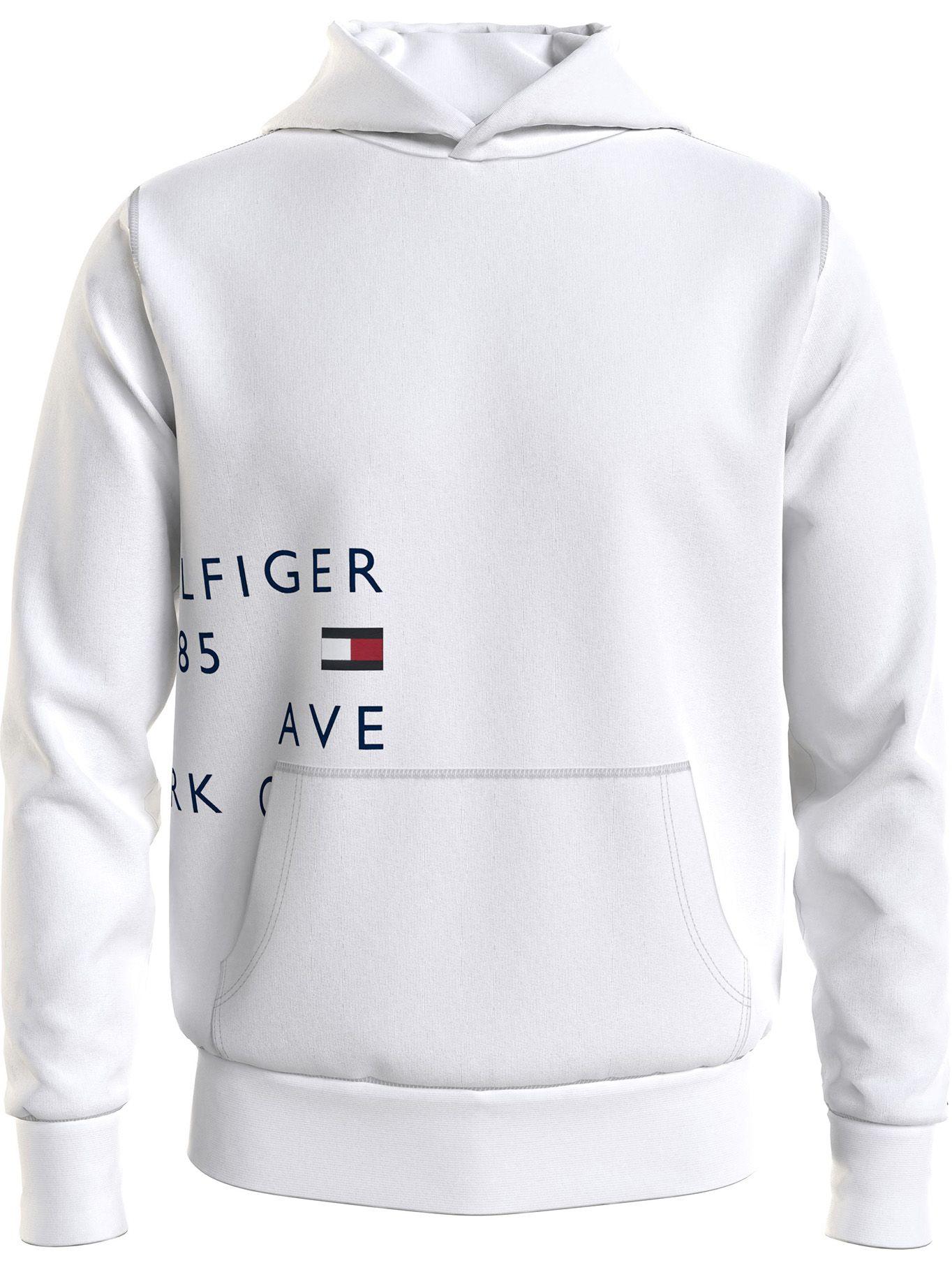 Polerón Hoodie Text Logo Blanco Tommy Hilfiger-0