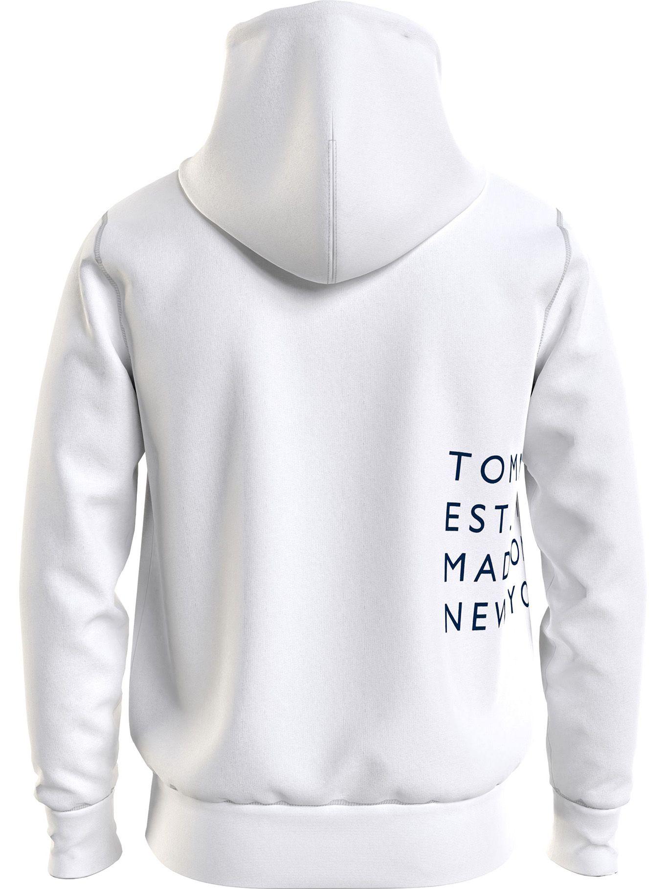 Polerón Hoodie Text Logo Blanco Tommy Hilfiger-1