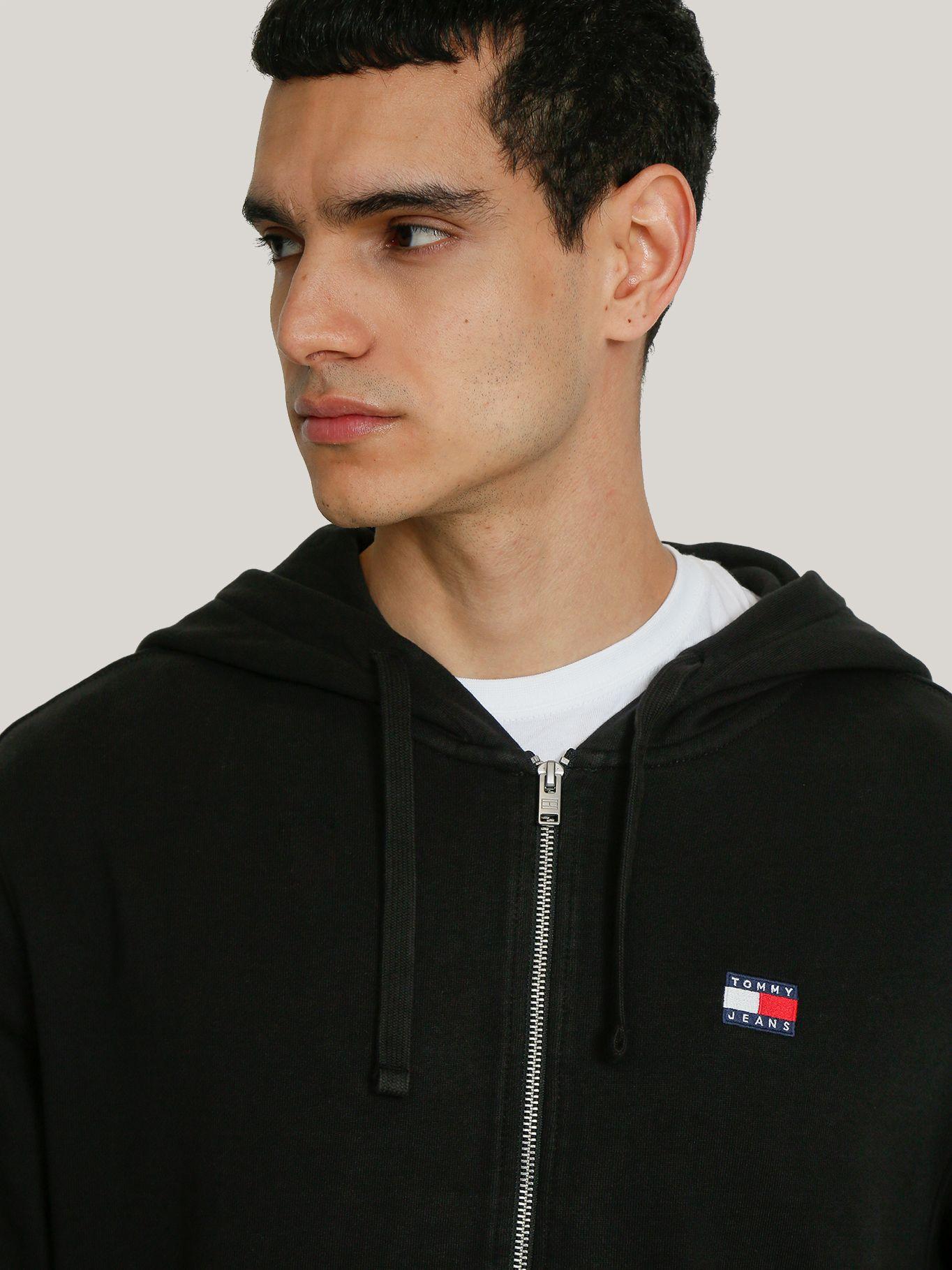 Polerón Hoodie Solid Con Cierre Negro Tommy Jeans-4