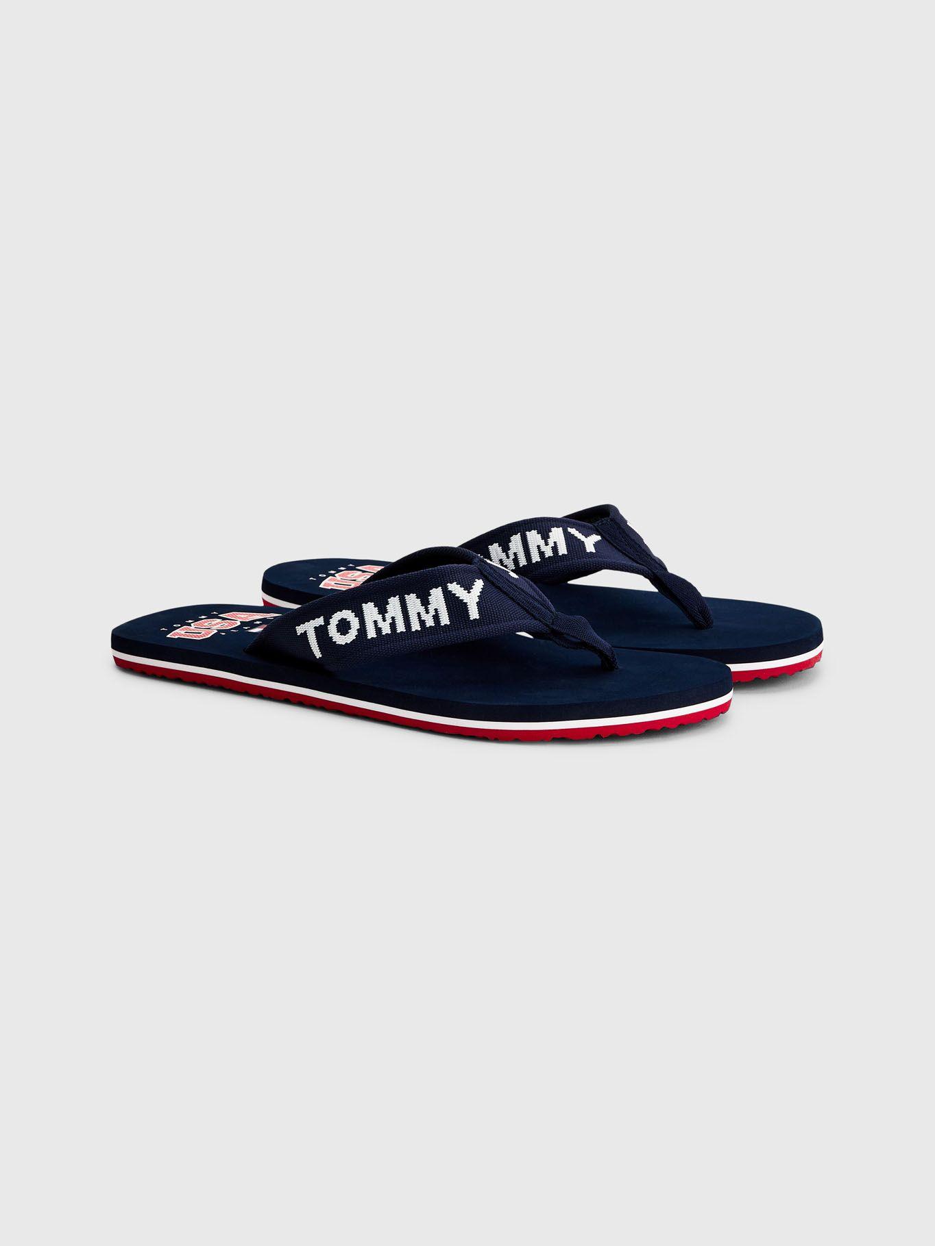 Sandalias Con Logo En Cinta Azul Tommy Hilfiger-0