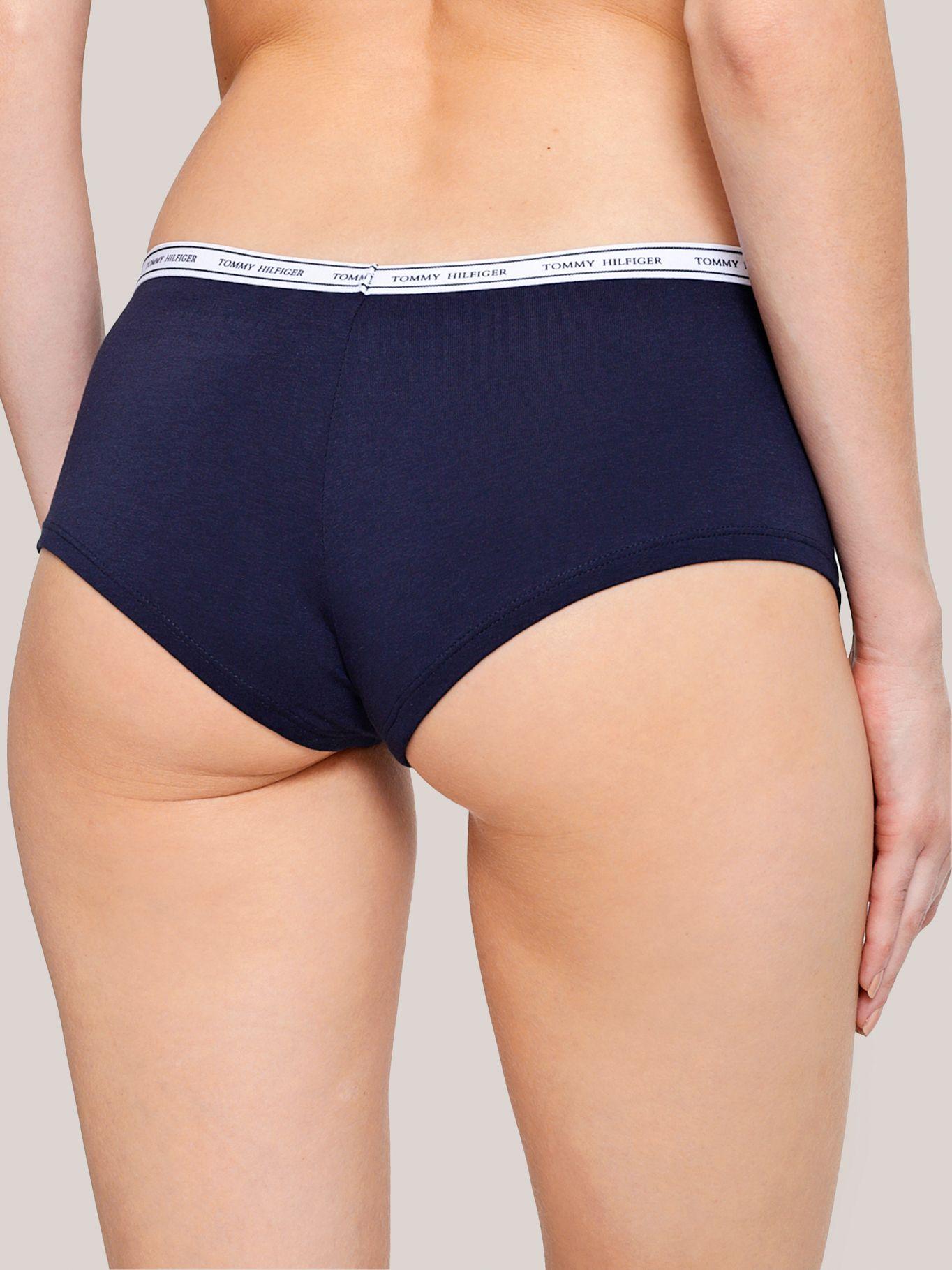 Calzón Boyshort Con Logo Azul Tommy Hilfiger-1