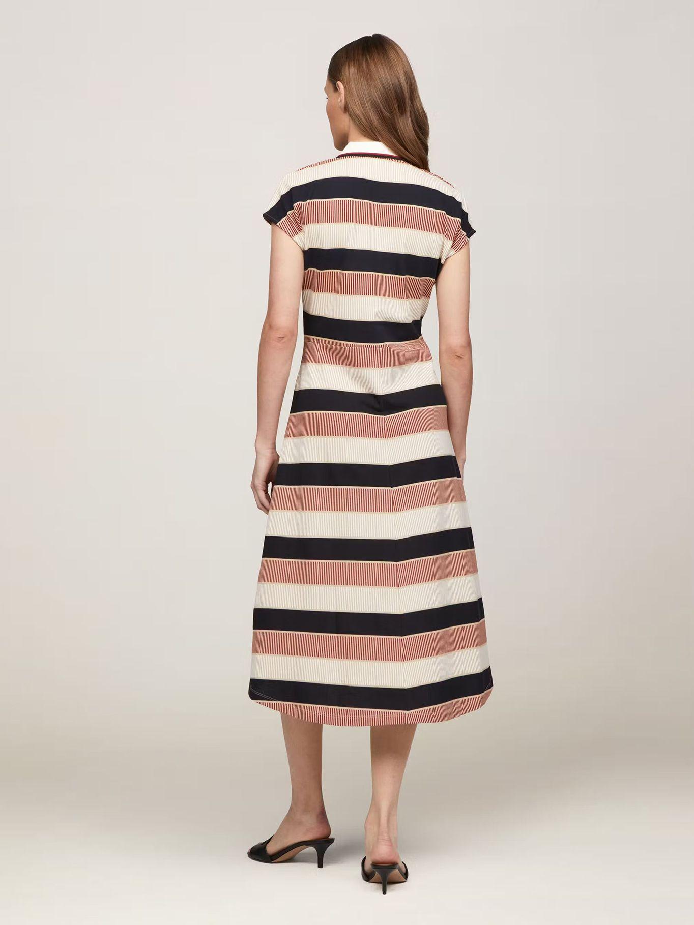 Vestido Estilo Polo - Rayas Multicolor Tommy Hilfiger-2
