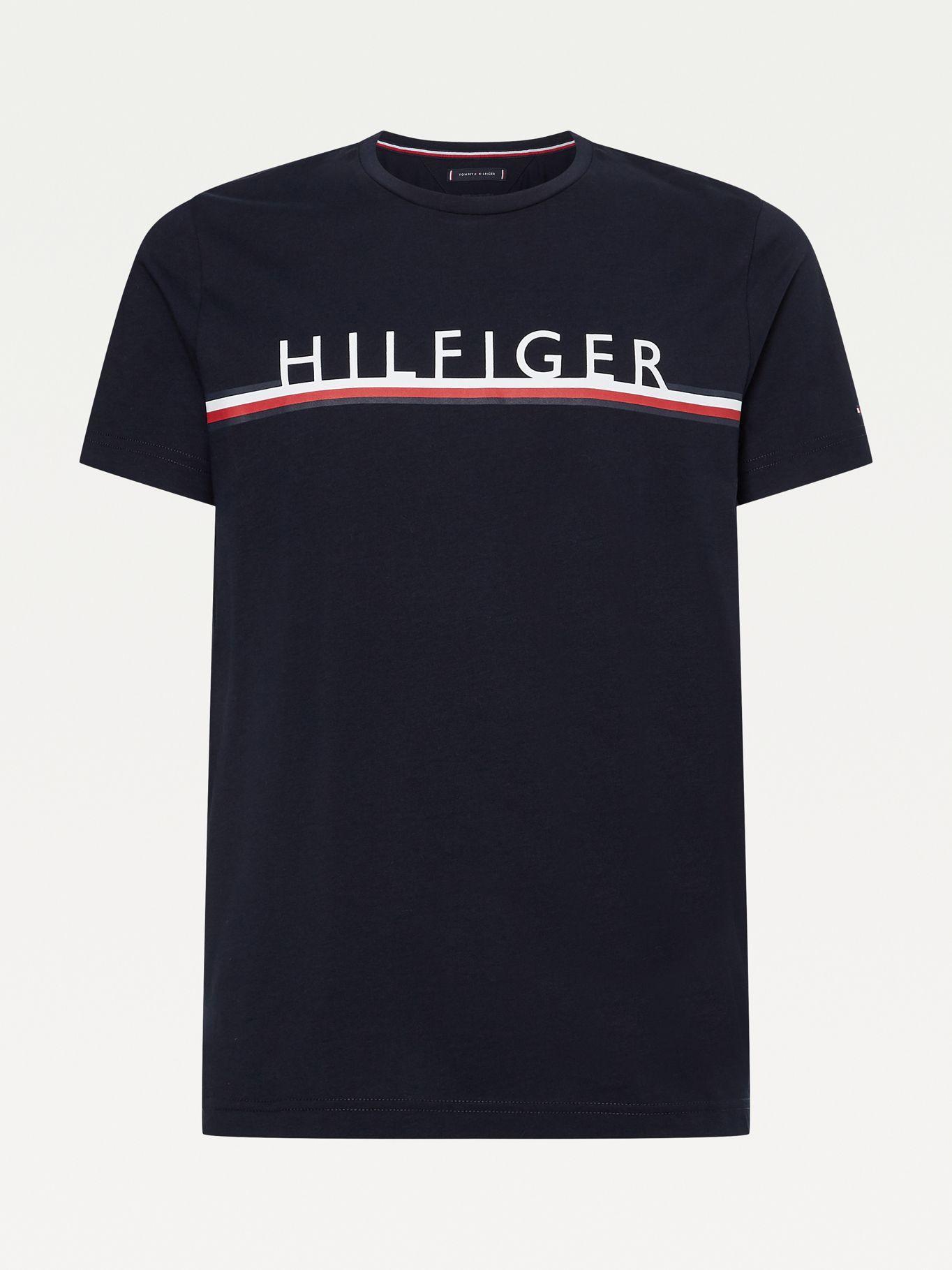 Polera Corporate Stripe Azul Tommy Hilfiger M23-3