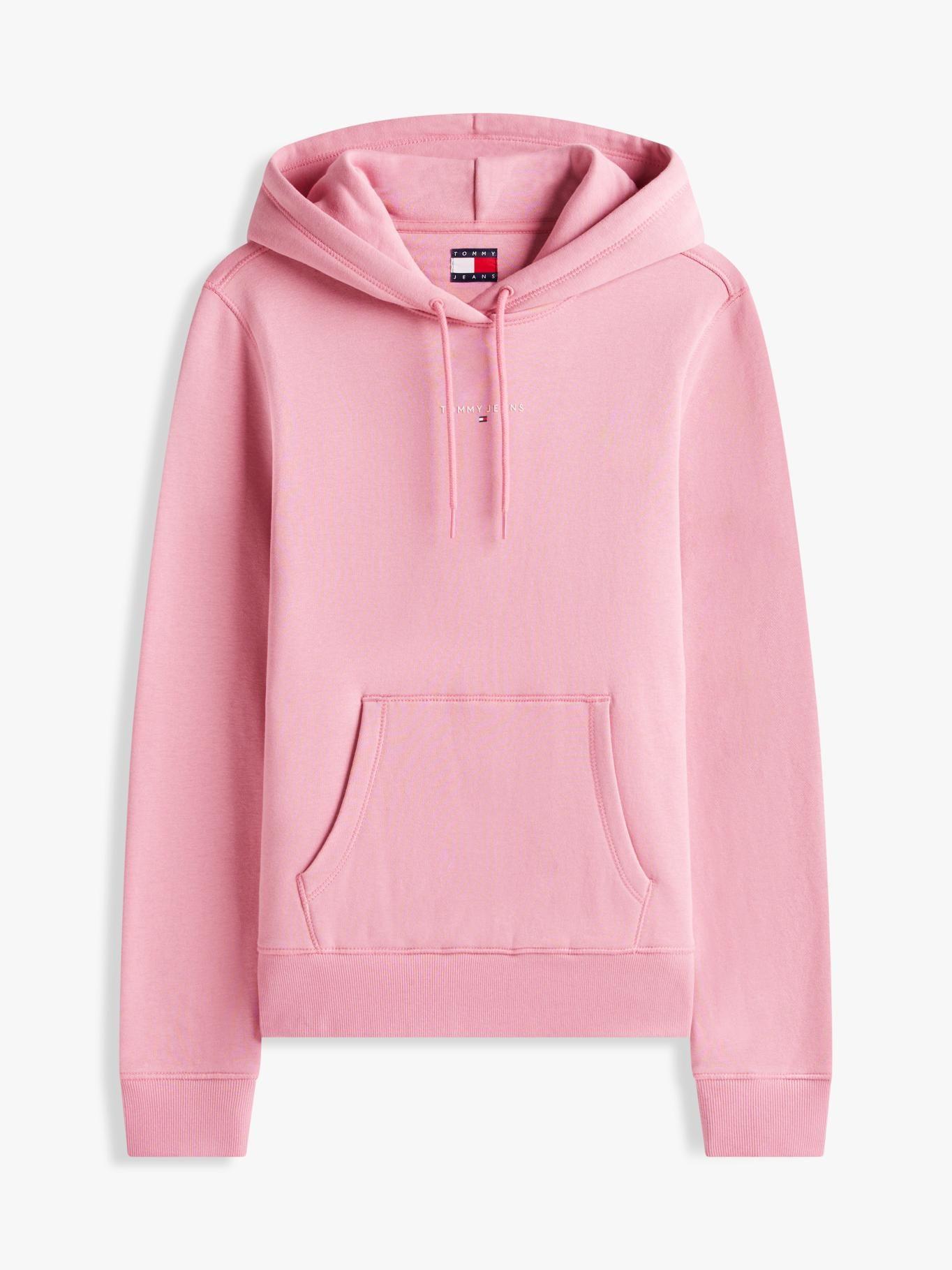 Polerón Hoodie Con Logo Lineal Rosado Tommy Jeans-4