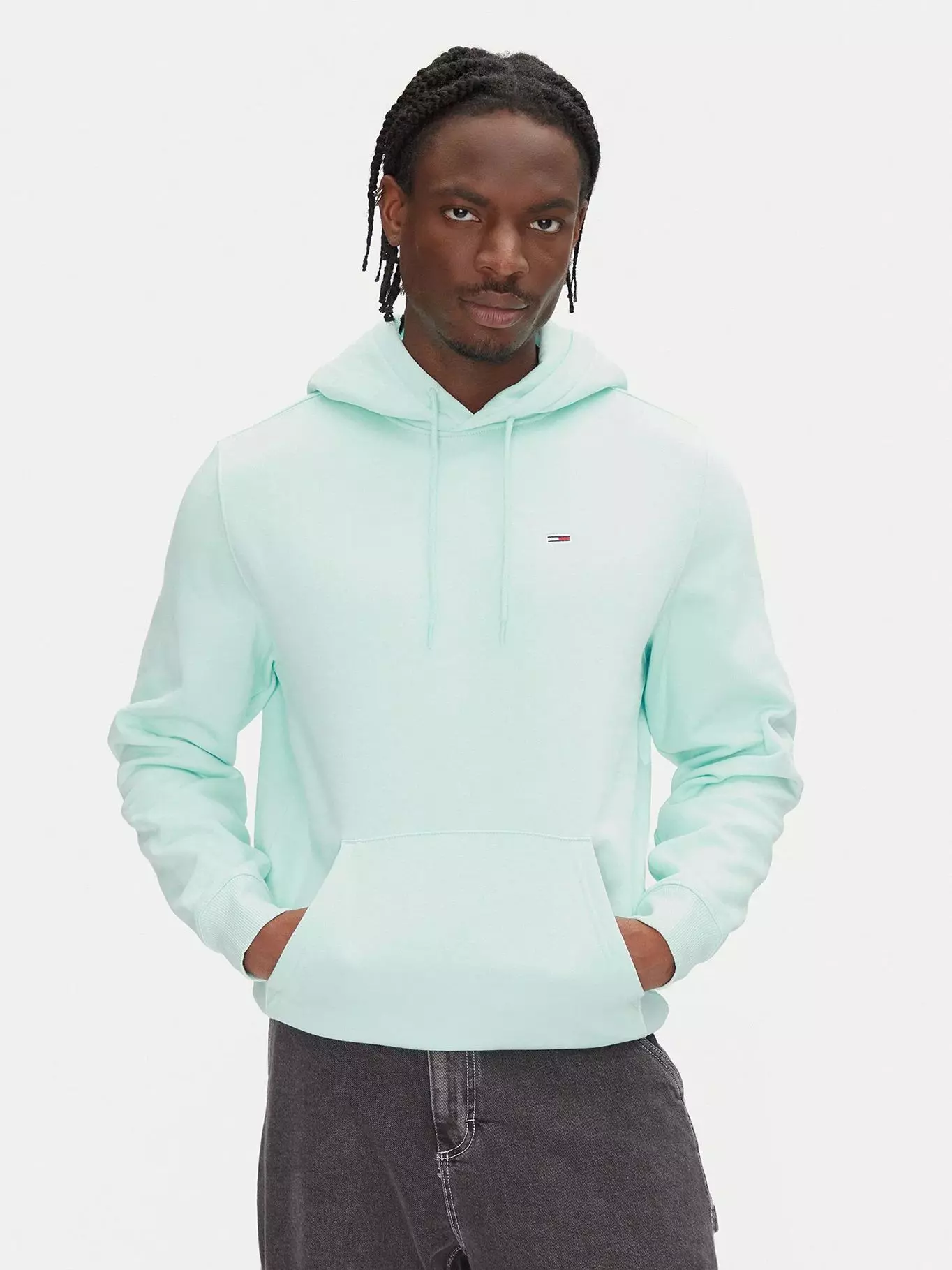 Polerón Hoodie Solid L6V Logo Verde Tommy Jeans-0