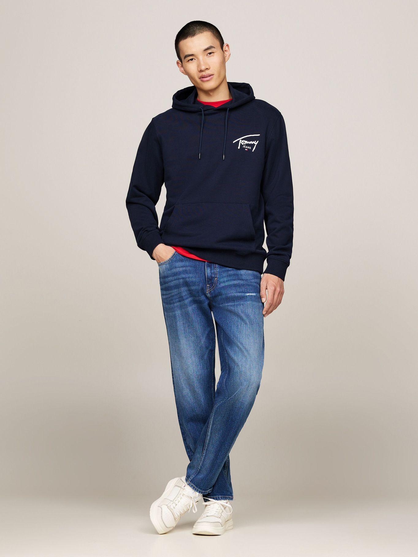 Polerón Hoodie Con Logo Distintivo Azul Tommy Jeans-1