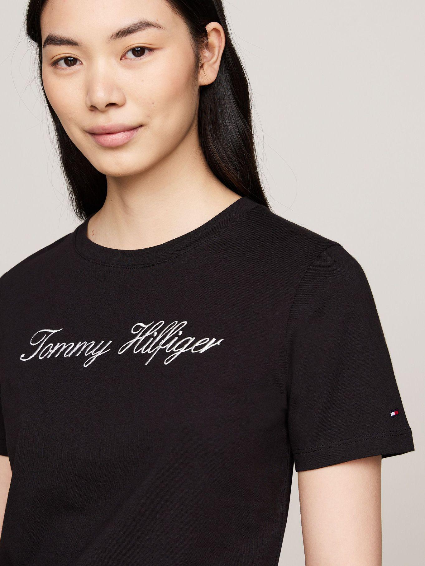 Polera Con Logo Script Regular Fit Negro Tommy Hilfiger-3