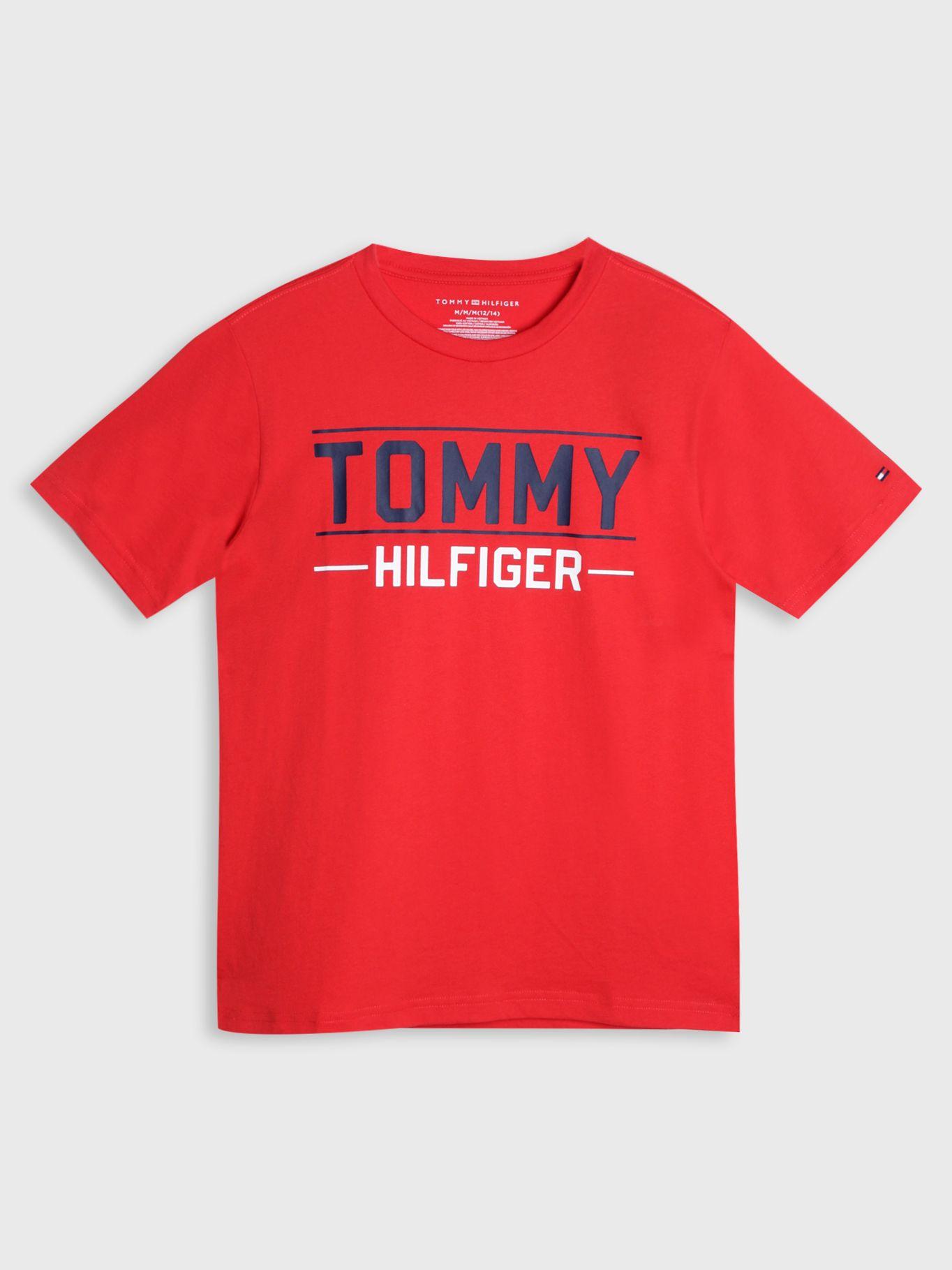 Polera Con Logo Centrado Rojo Tommy Hilfiger-0