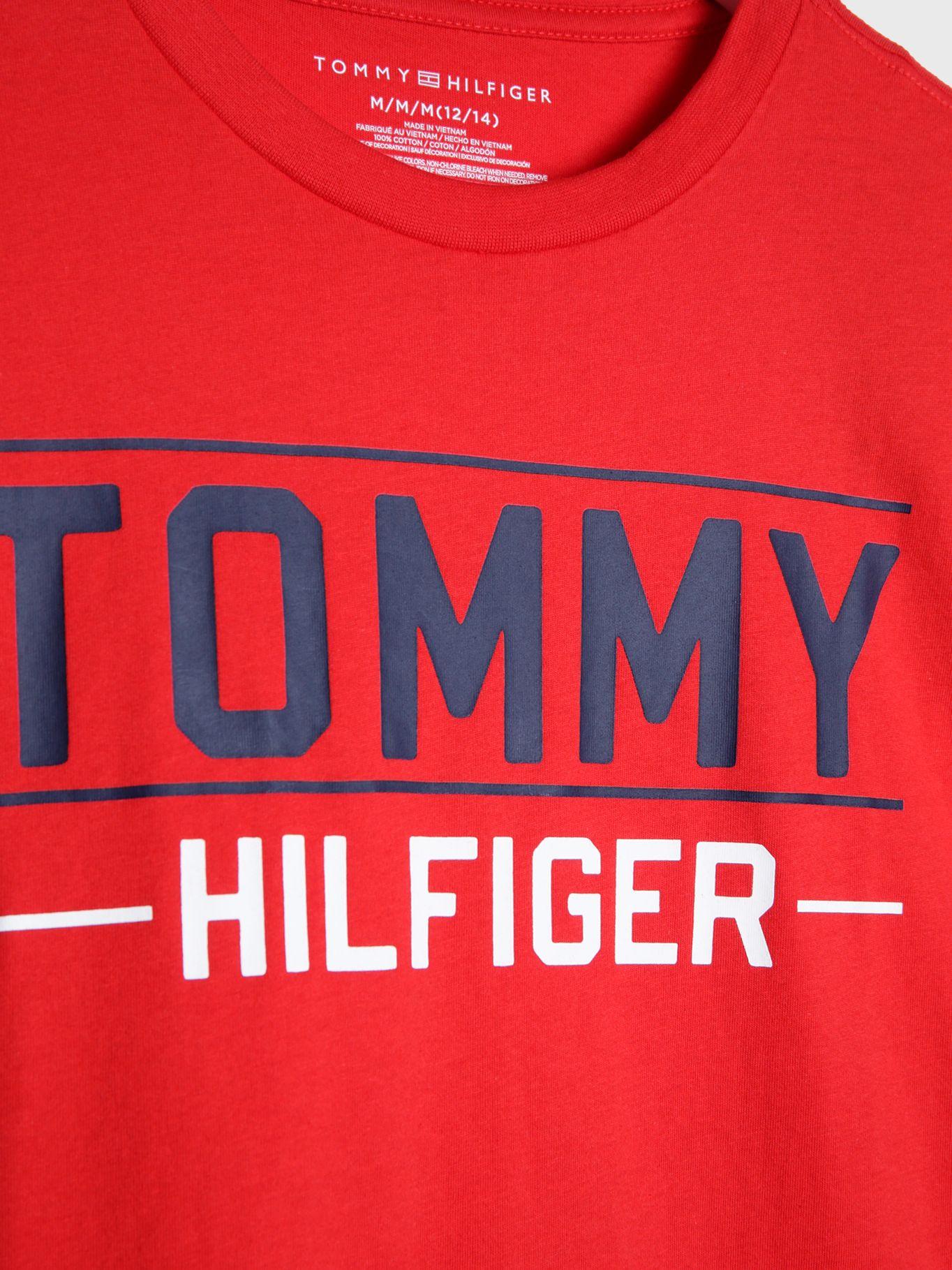 Polera Con Logo Centrado Rojo Tommy Hilfiger-2