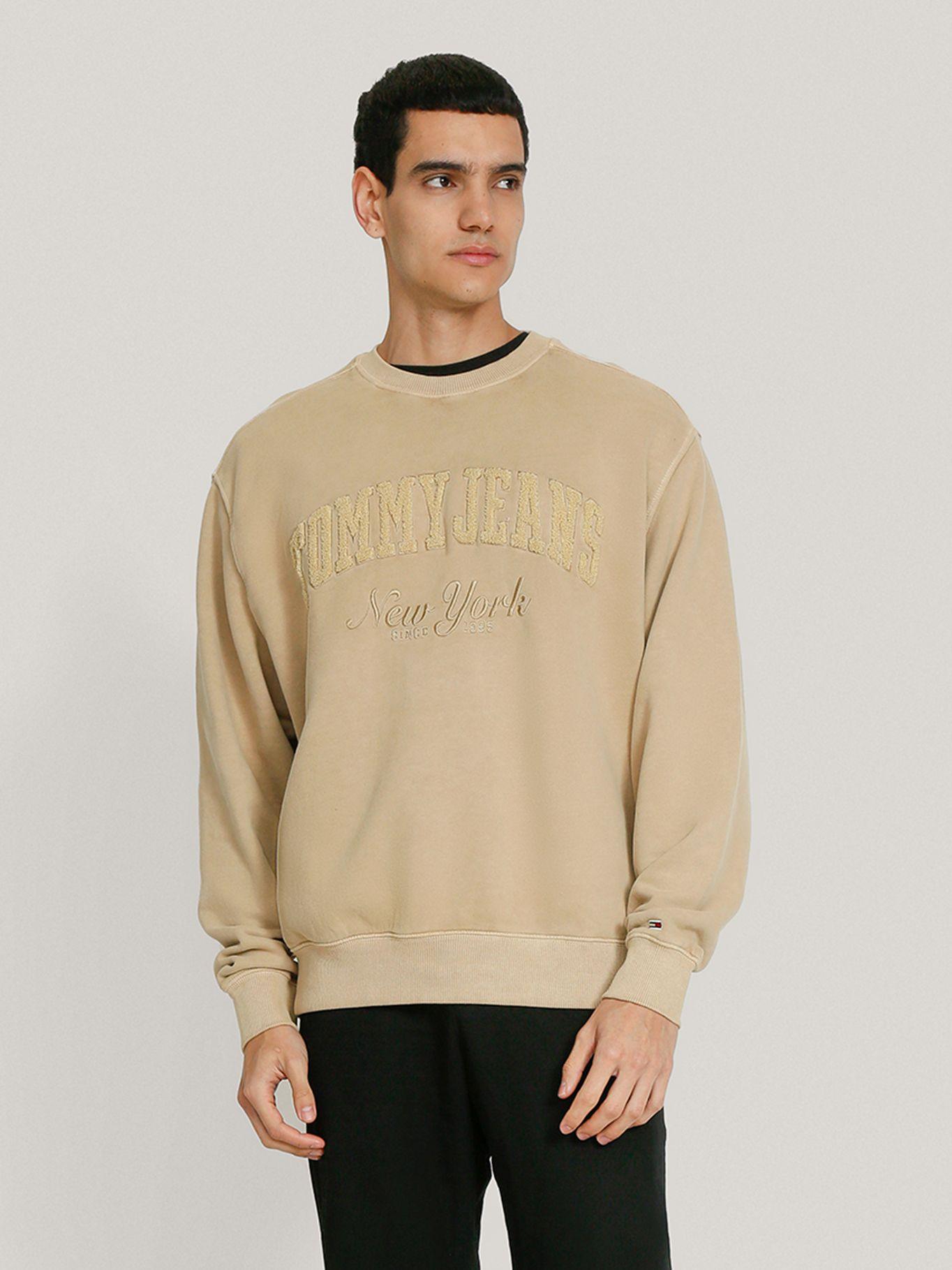Polerón Relaxed Con Efecto Lavado Beige Tommy Jeans-0