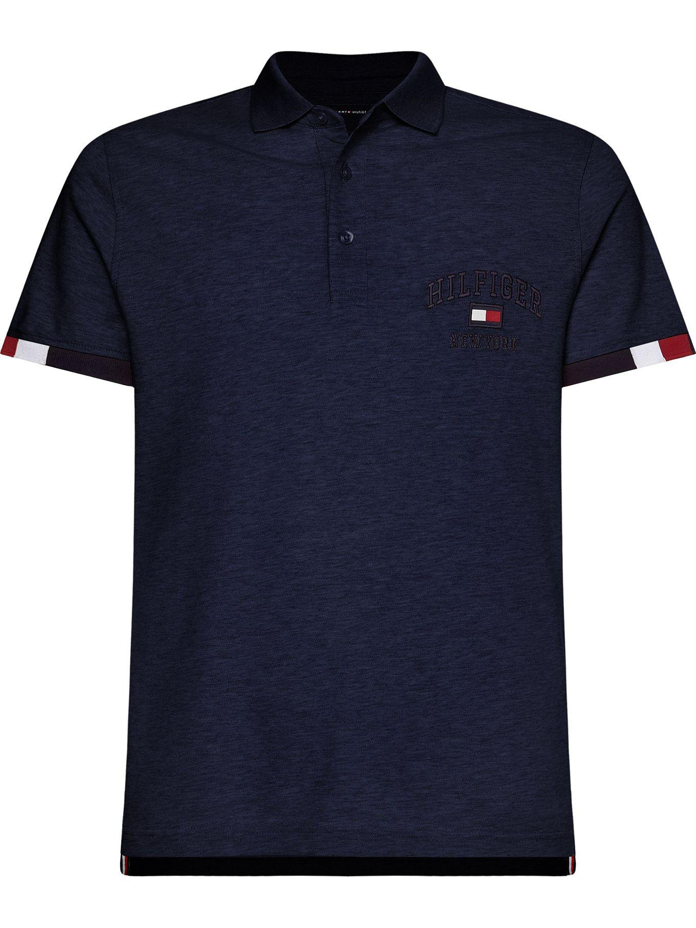 Polo Varsity Logo Slim Fit Azul Tommy Hilfiger-0