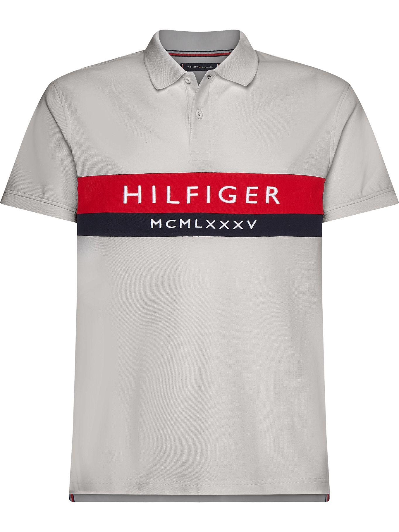 Polo Chest Logo Regular Fit Gris Tommy Hilfiger-0
