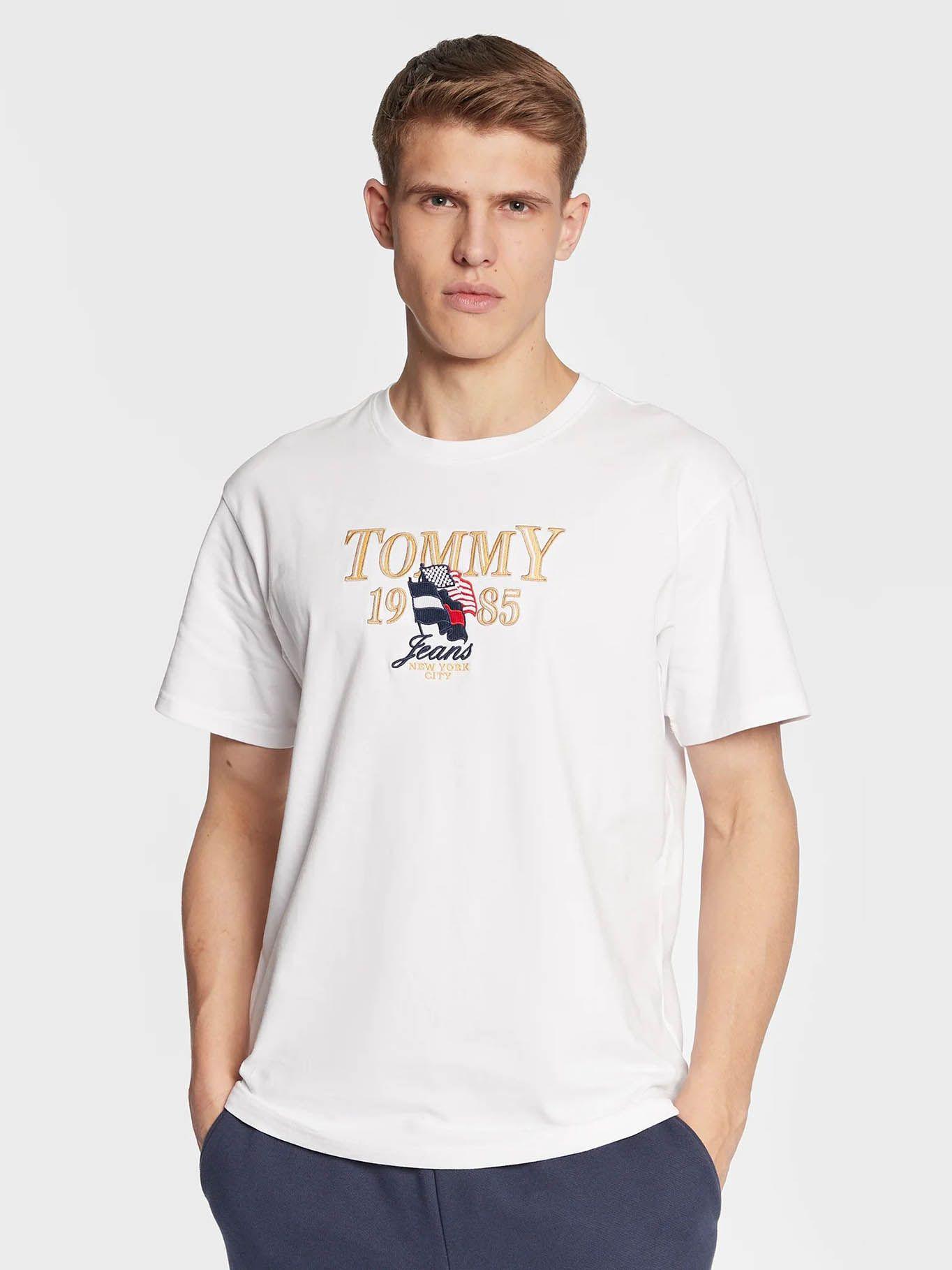 Polera Relaxed Luxe Logo Blanco Tommy Jeans-0
