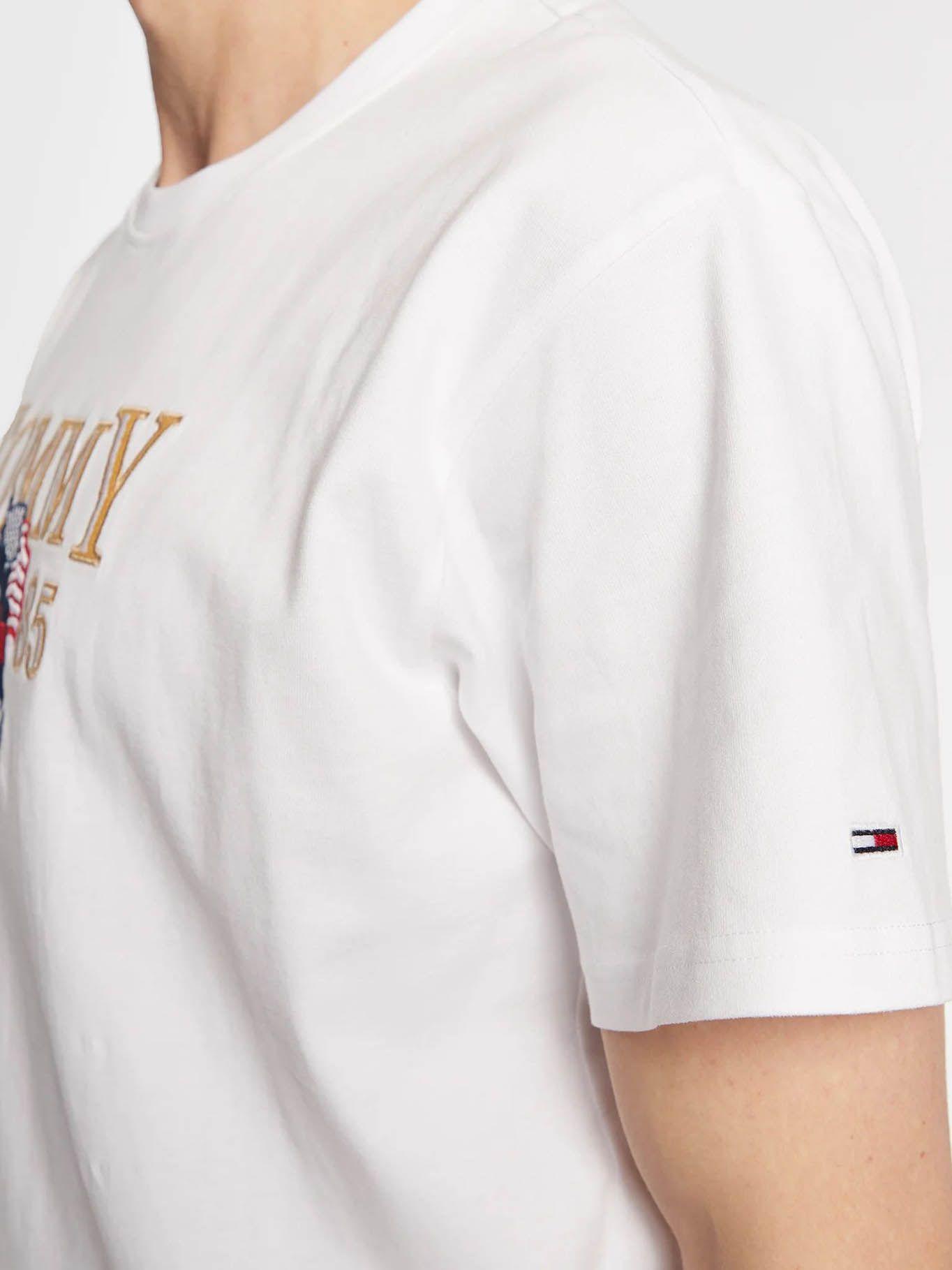 Polera Relaxed Luxe Logo Blanco Tommy Jeans-4