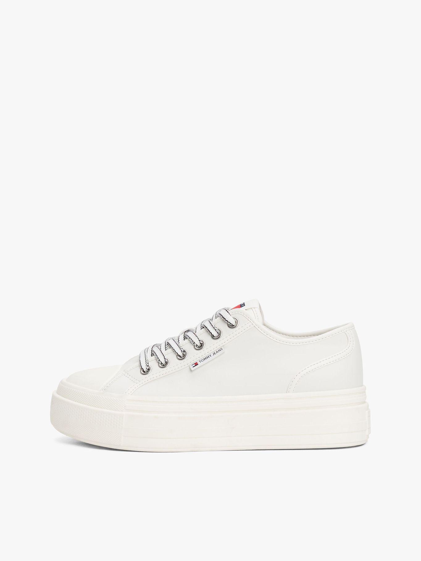 Zapatillas Foxing Vulcanizadas De Cuero Blanco Tommy Jeans-5