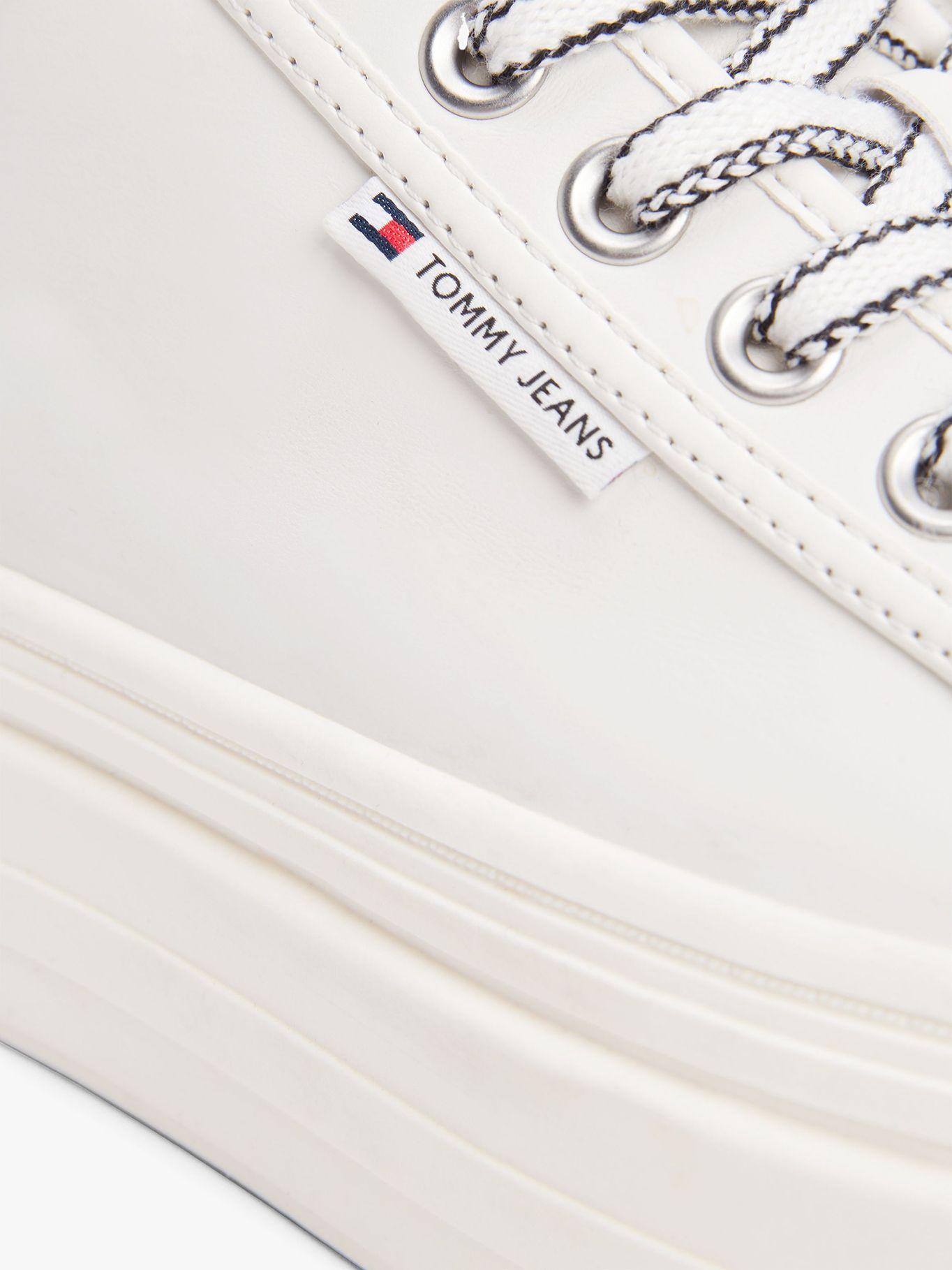 Zapatillas Foxing Vulcanizadas De Cuero Blanco Tommy Jeans-6