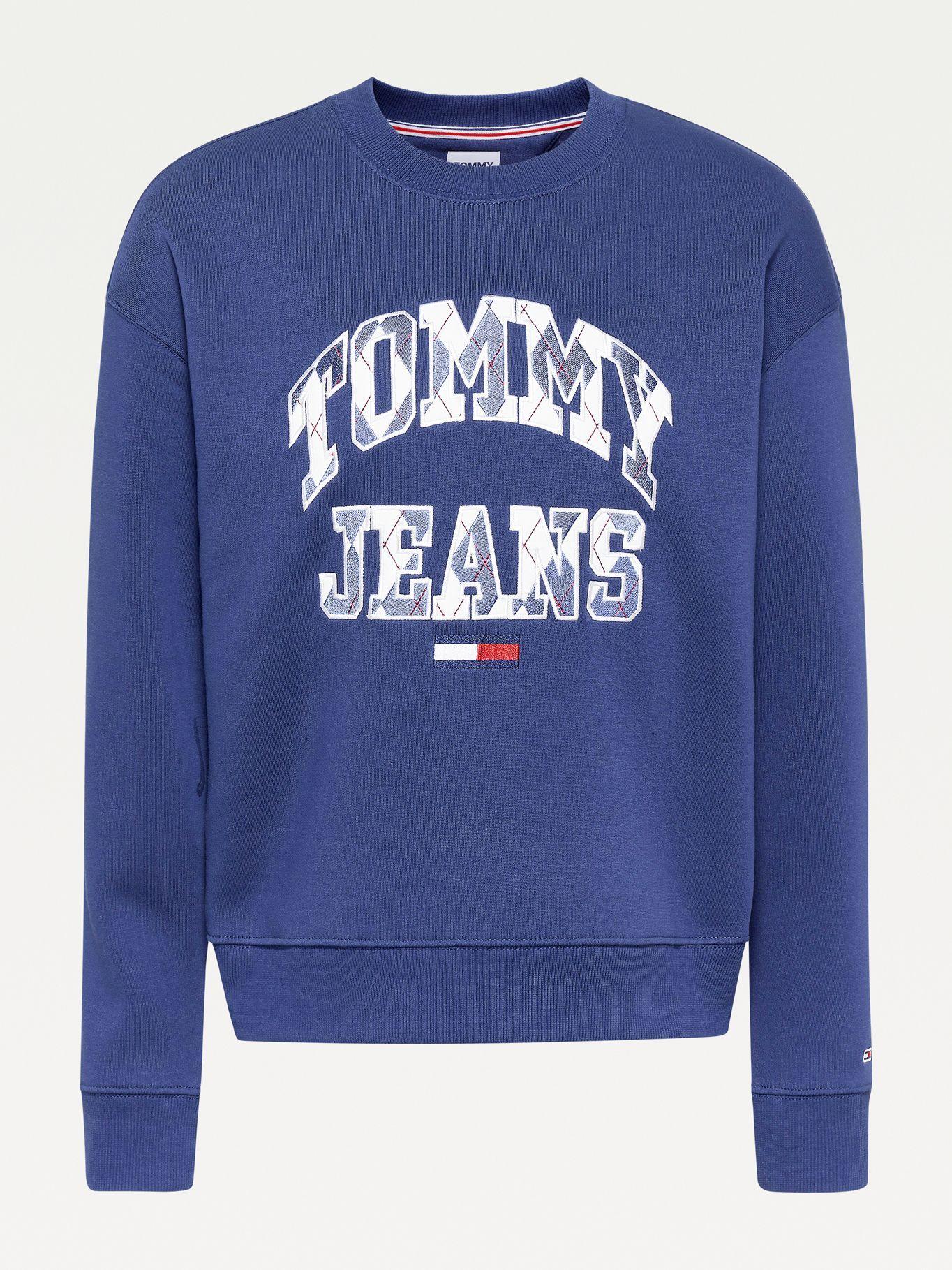 Polerón Logo Argyle Azul Tommy Jeans MY2-3