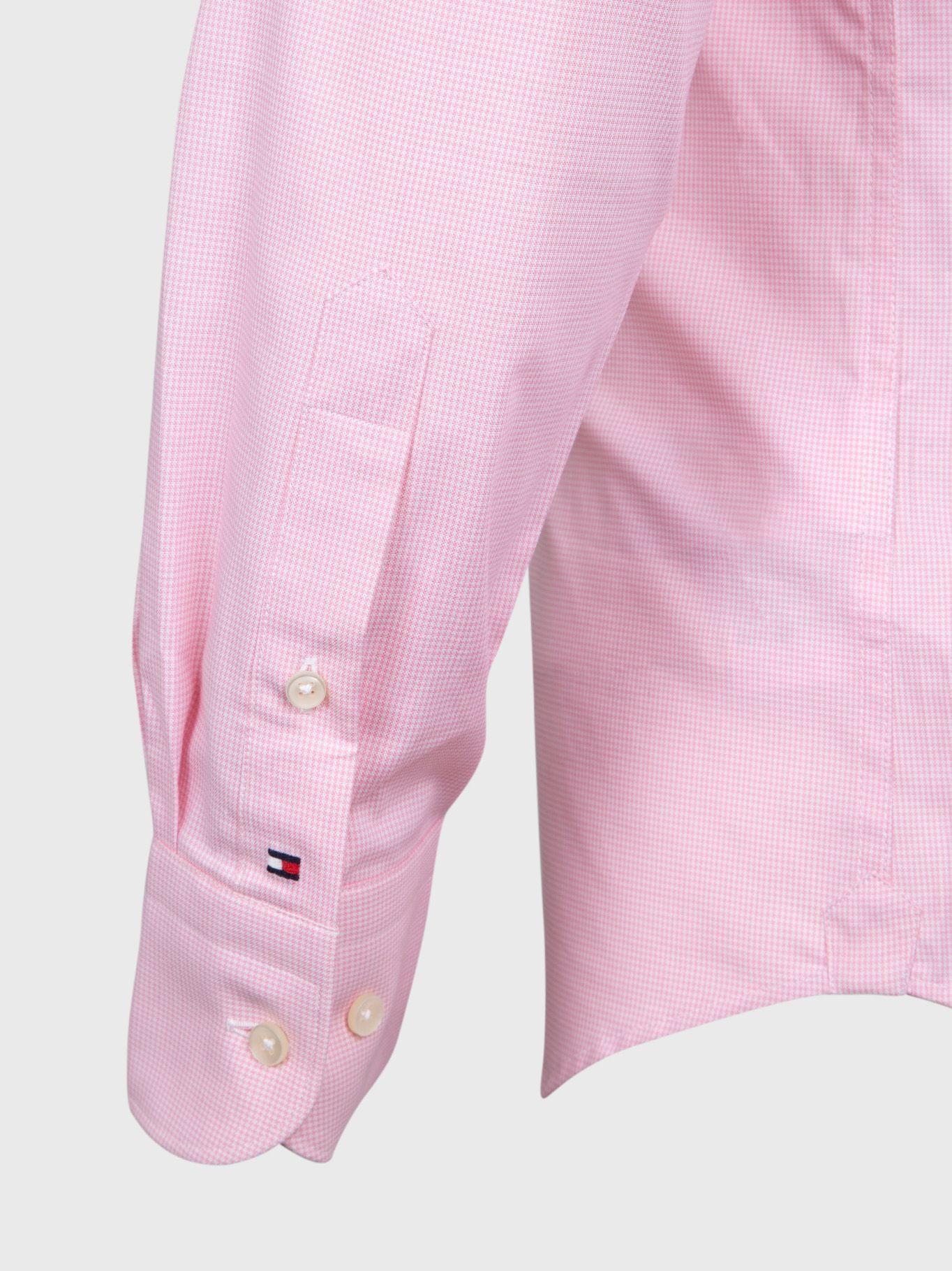 Camisa Con Microestampado Rosado Tommy Hilfiger-3