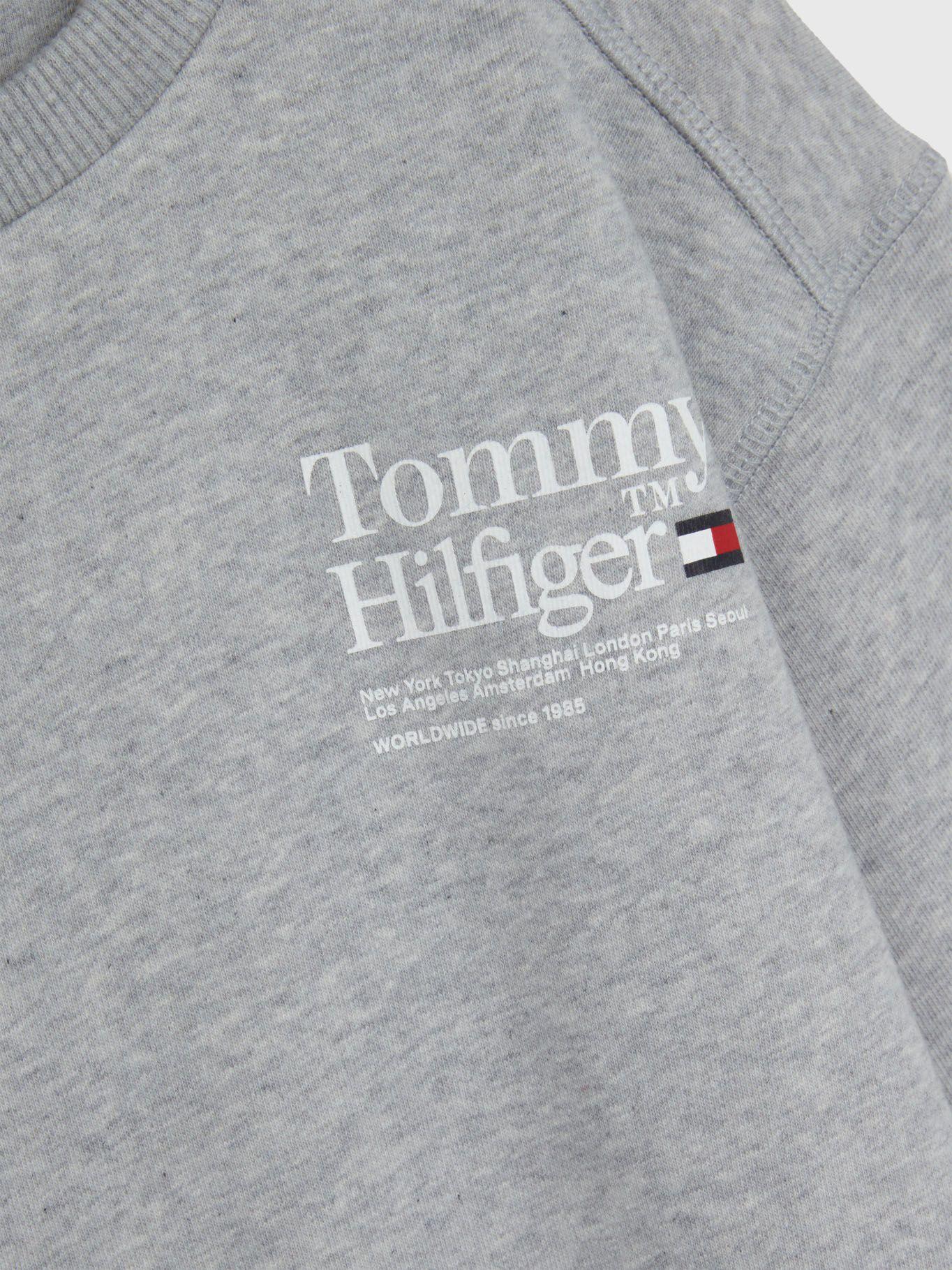 Polerón De Felpa Con Logo Gris Tommy Hilfiger-2