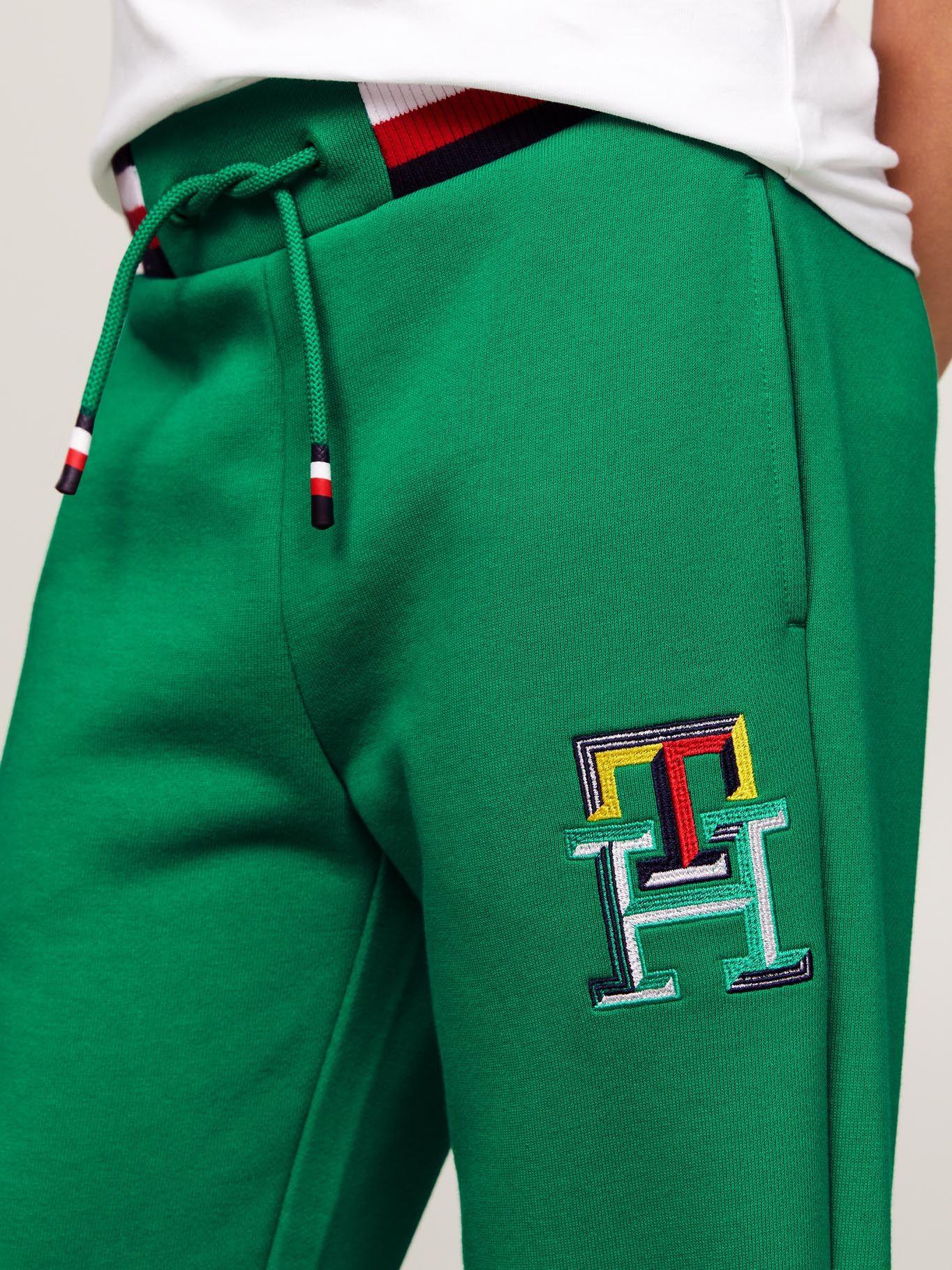 Jogger Con Logo Monogram Verde Tommy Hilfiger-3