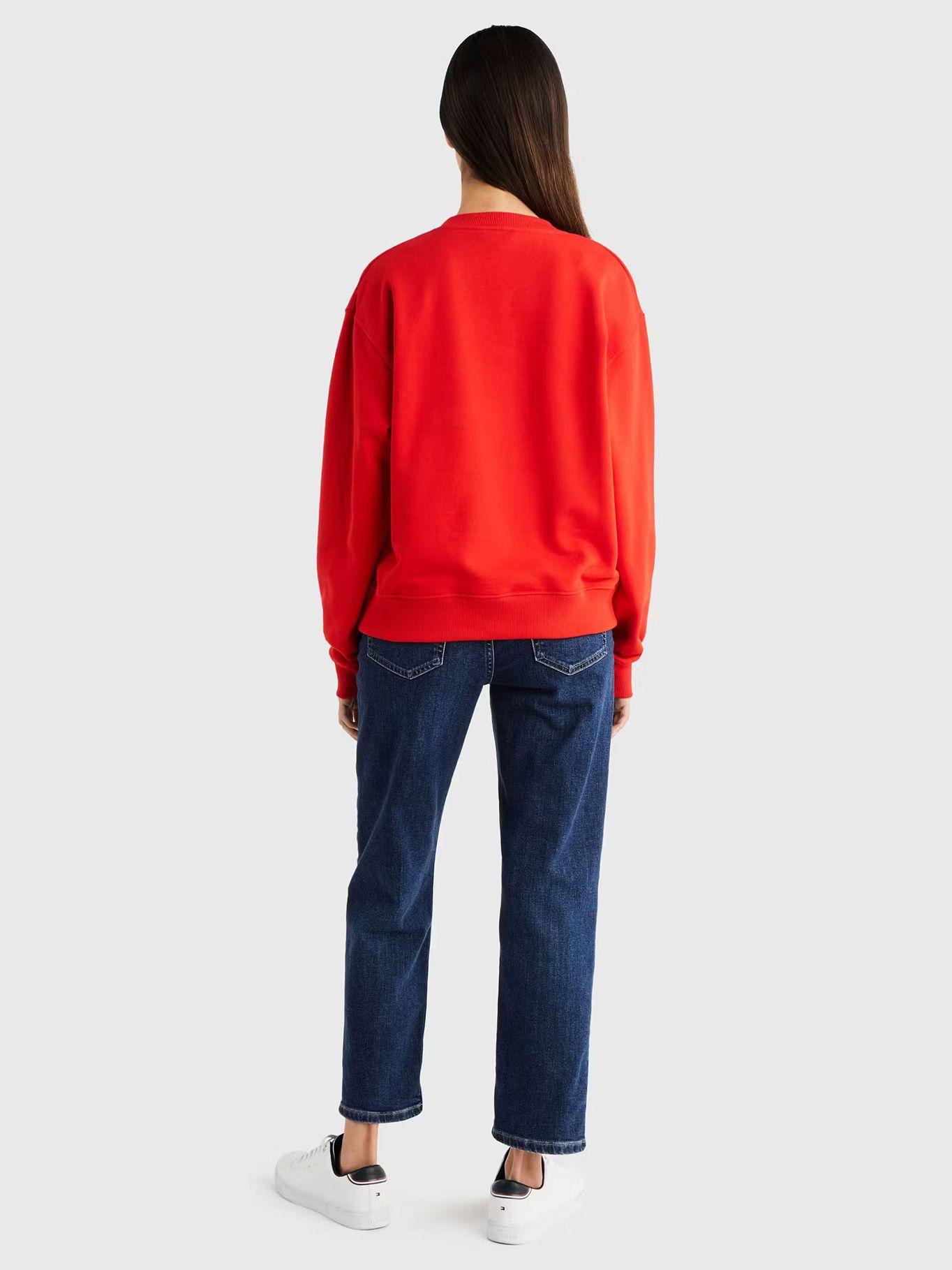 POLERÓN CREST LOGO BORDADO ROJO TOMMY HILFIGER-2