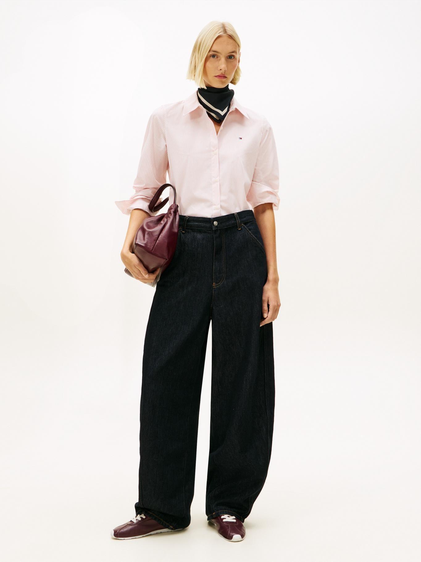 Camisa A Rayas Regular Fit Tommy Hilfiger Rosado-1