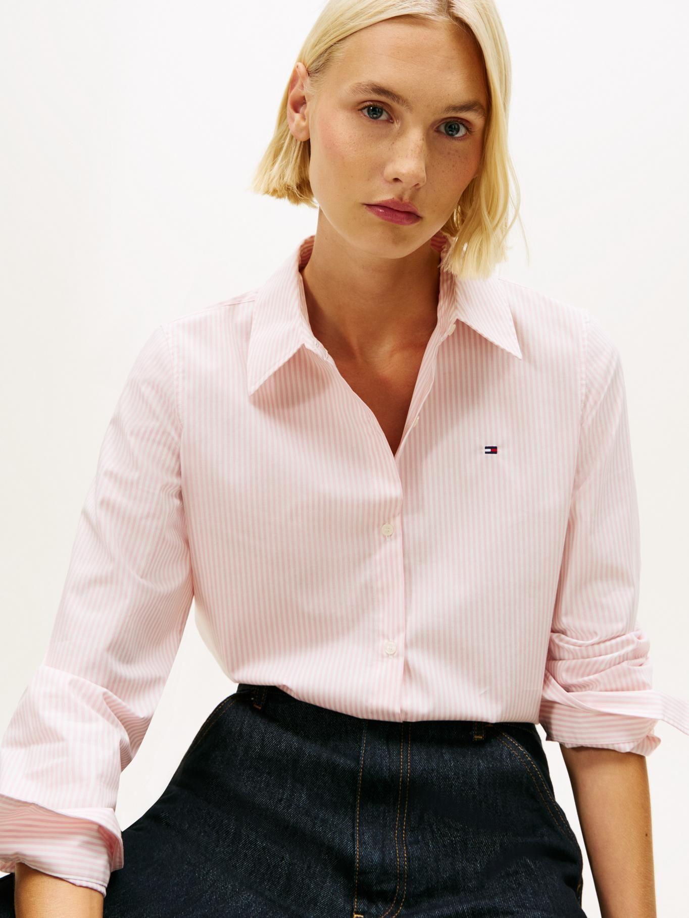 Camisa A Rayas Regular Fit Tommy Hilfiger Rosado-3