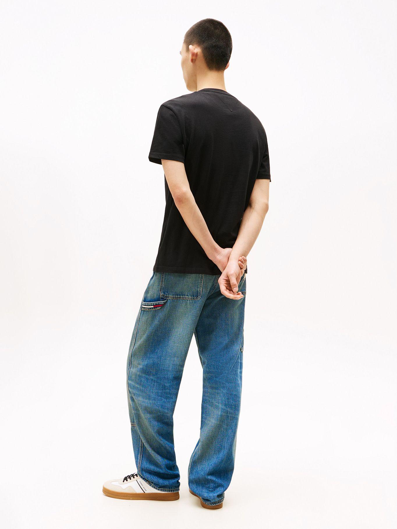 Polera Con Logo De Parche Negro BDS Tommy Jeans-2