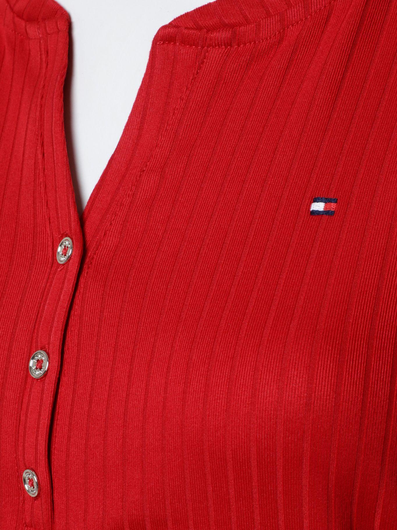 Polera Henley Con Logo Rojo Tommy Hilfiger-2