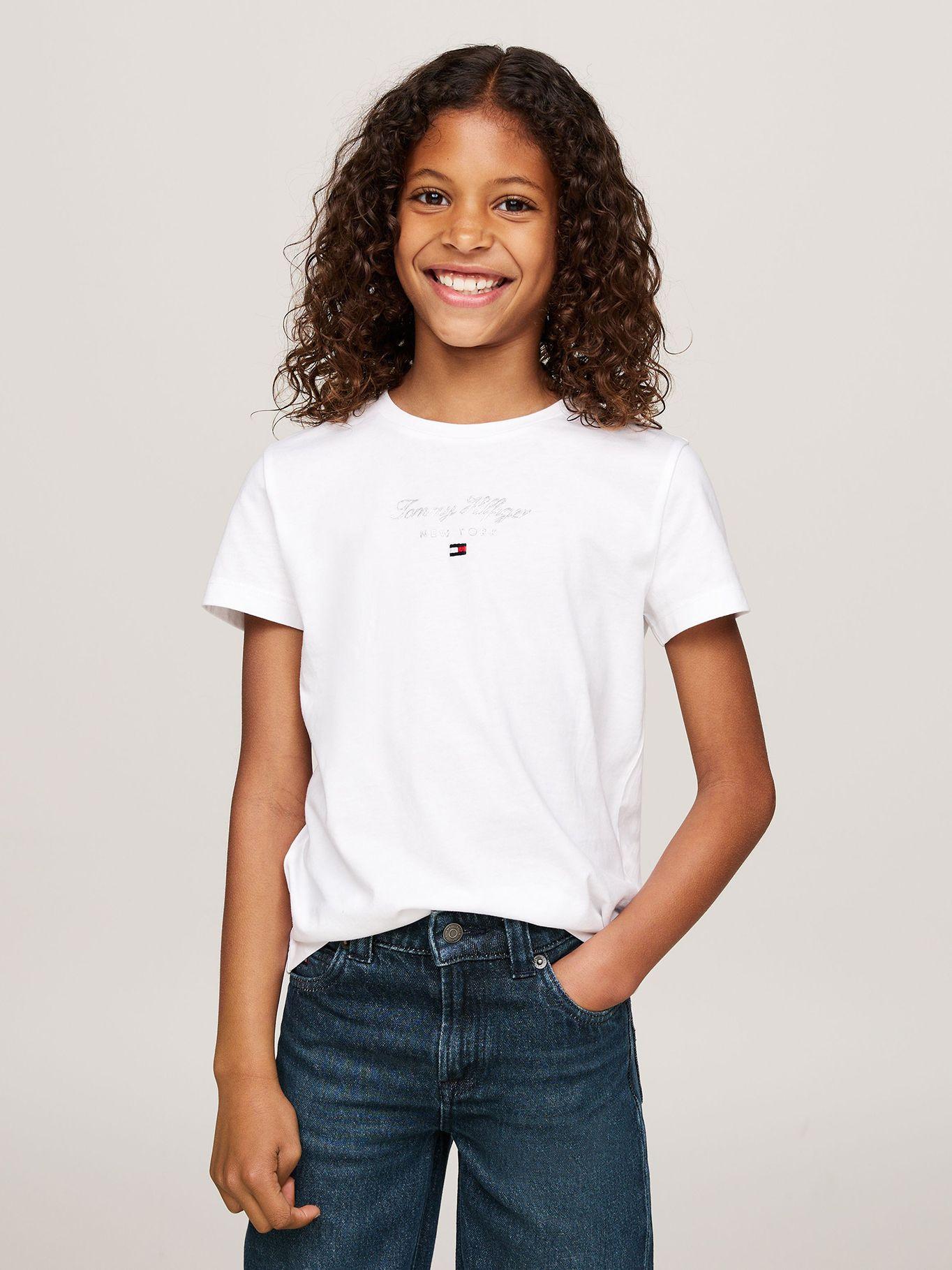Polera De Niña Con Logo Nyc Blanco Tommy Hilfiger-0