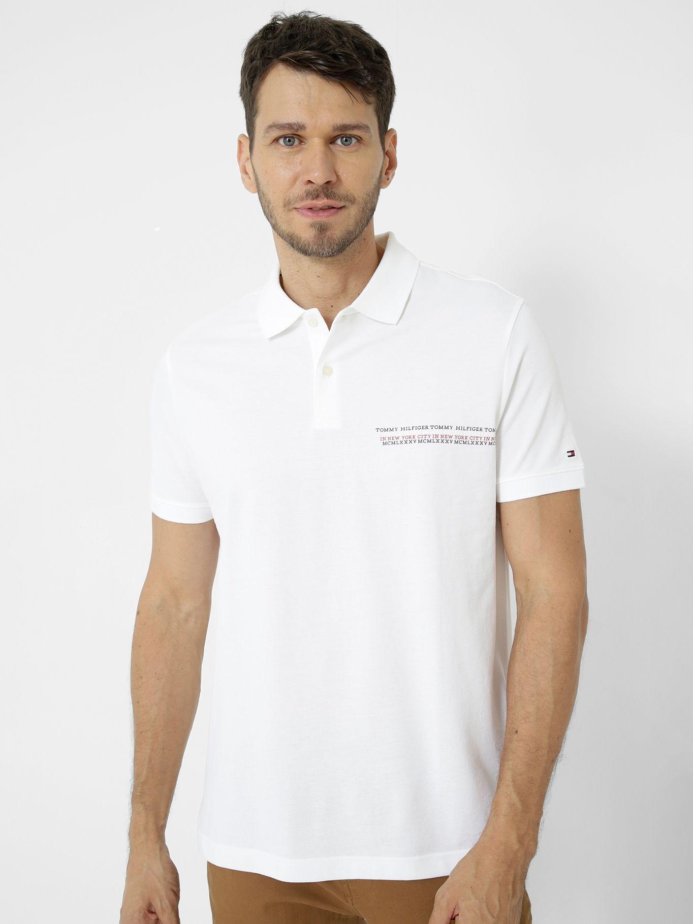 Polo Con Logo Monotipo Blanco Tommy Hilfiger-0