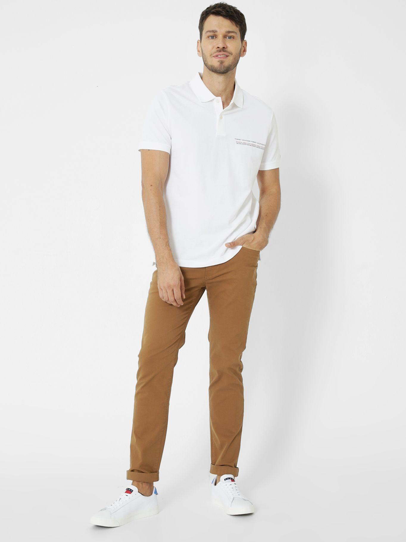 Polo Con Logo Monotipo Blanco Tommy Hilfiger-1