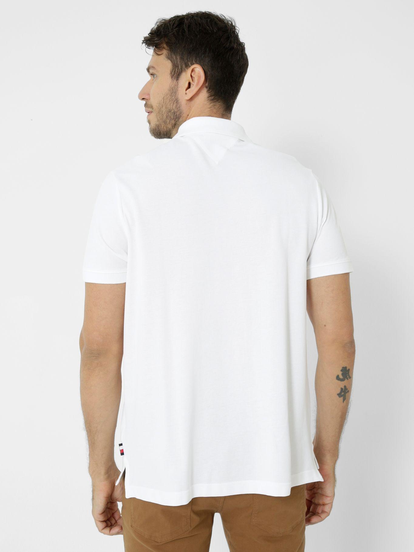 Polo Con Logo Monotipo Blanco Tommy Hilfiger-2