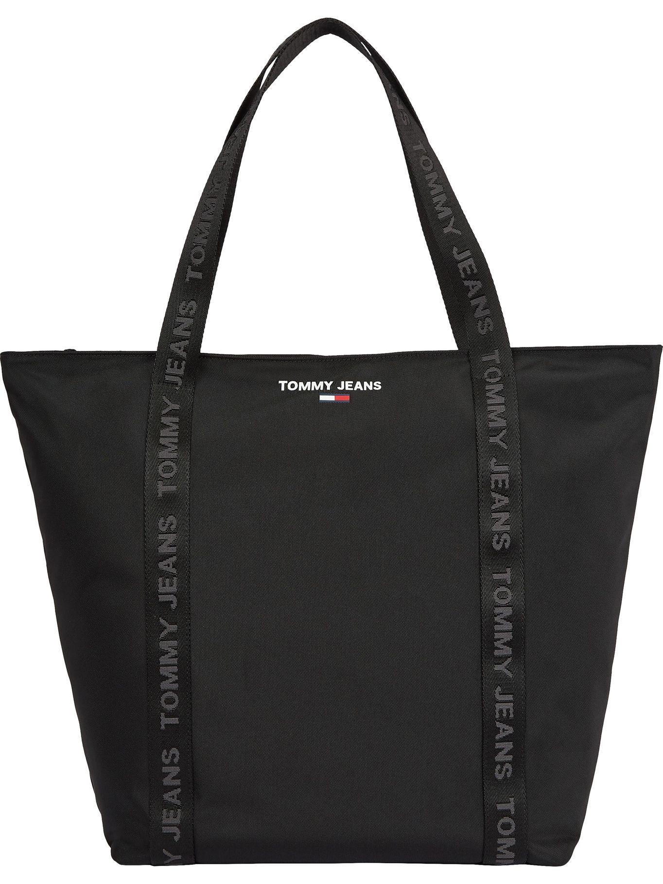 Bolso Tote Essential Con Logo Negro Tommy Hilfiger N22-0