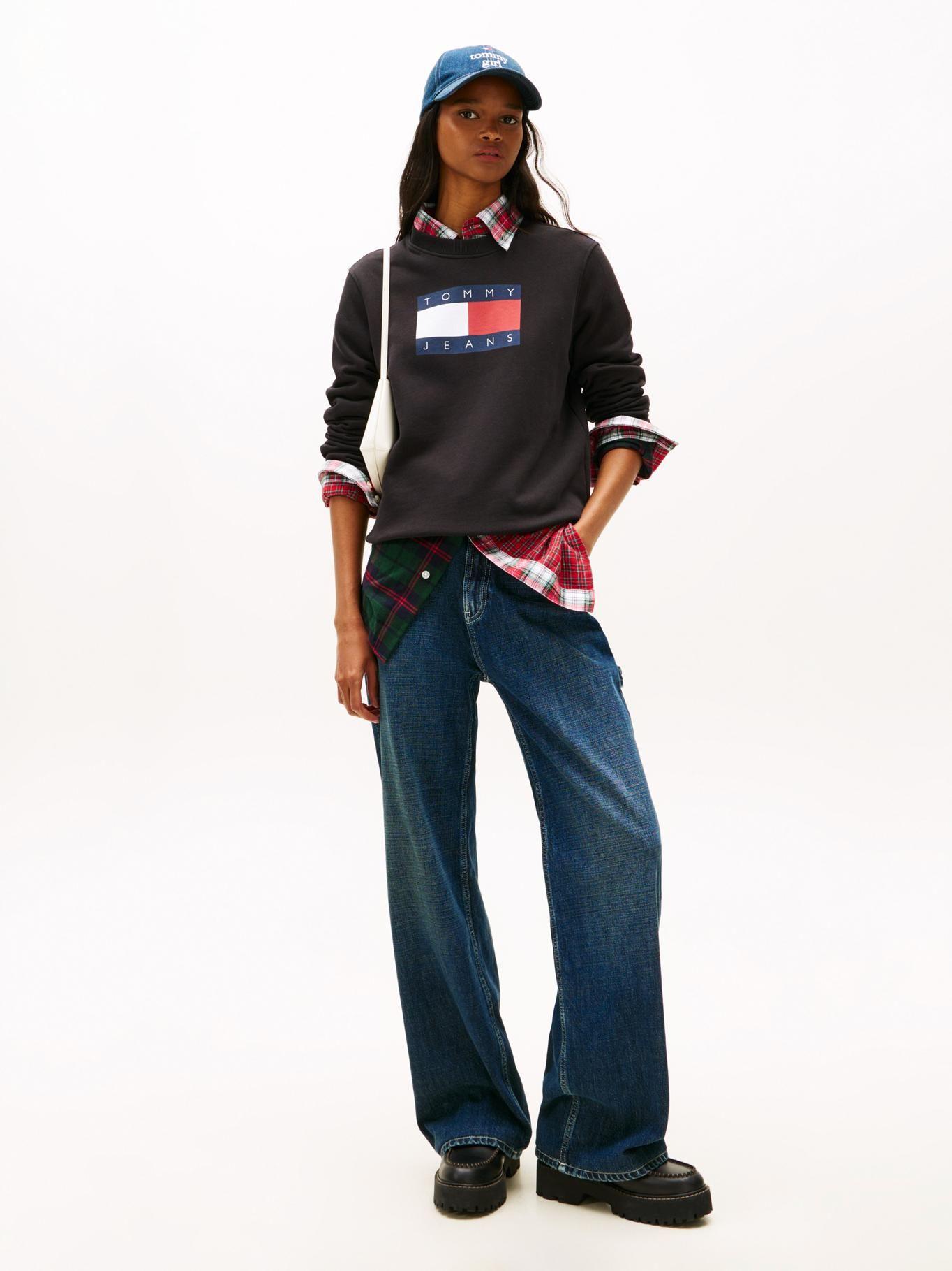 Polerón Con Logo Tonal Tommy Jeans Negro-1