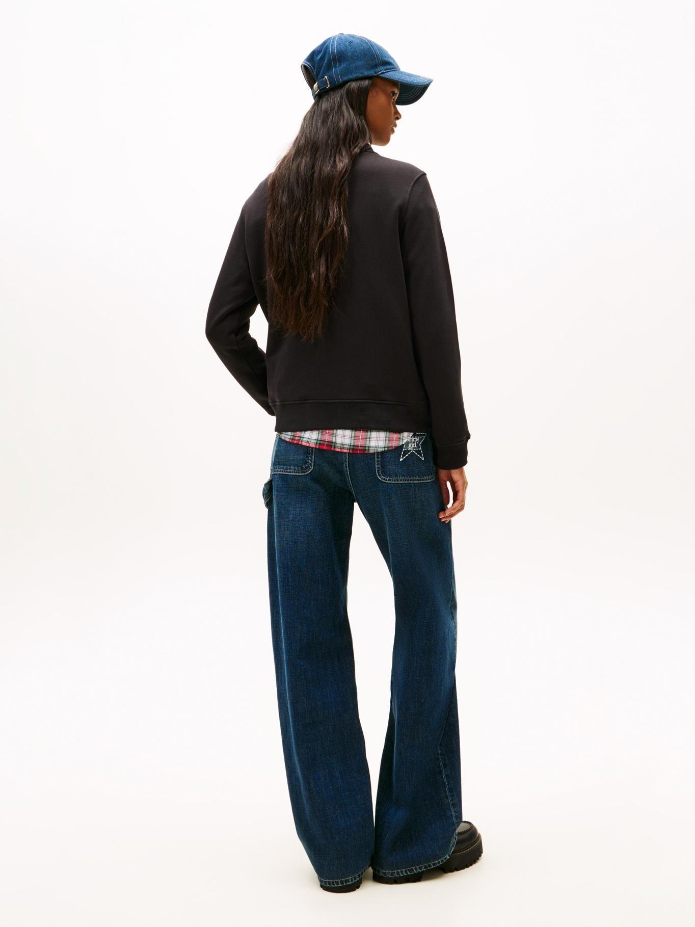 Polerón Con Logo Tonal Tommy Jeans Negro-2