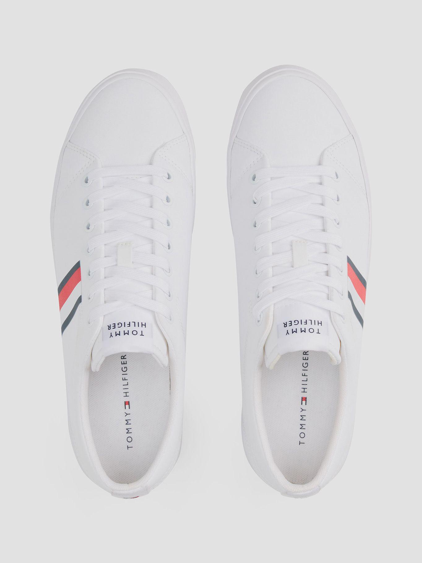 Zapatillas Con Logo En La Cinta Blanco Tommy Hilfiger-2