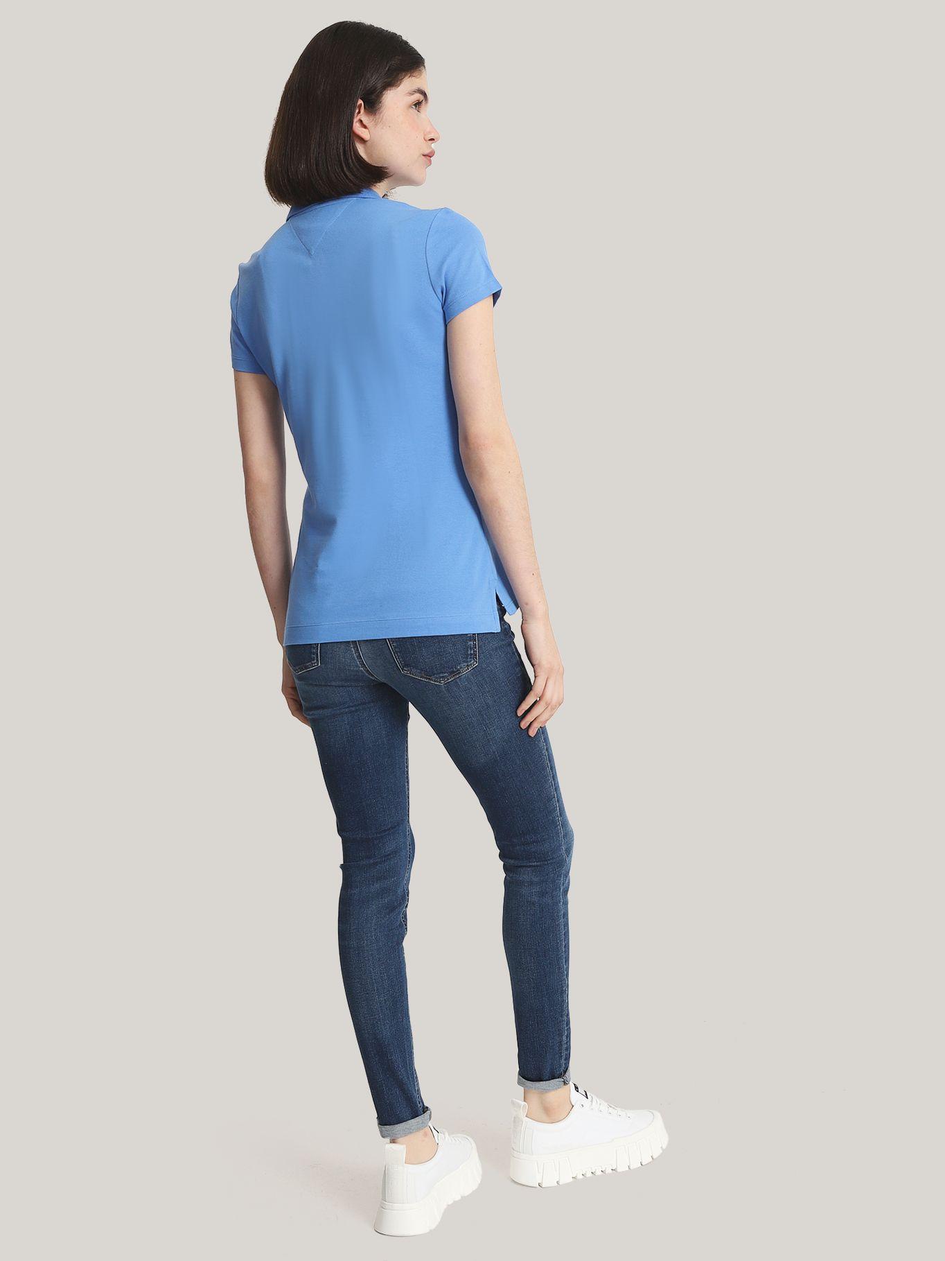 Polo Solid Slim Fit Con 5 Botones Celeste Tommy Hilfiger-2