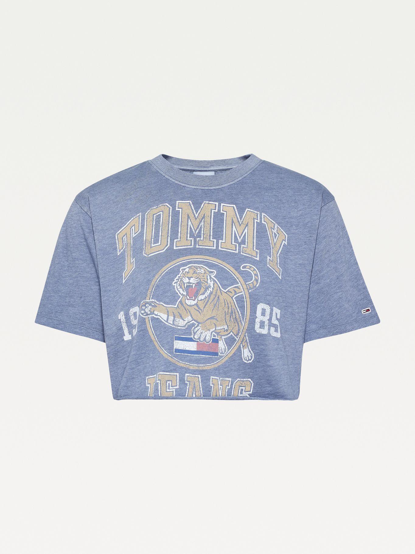 Polera Super Cropped Celeste Tommy Jeans MY2-3