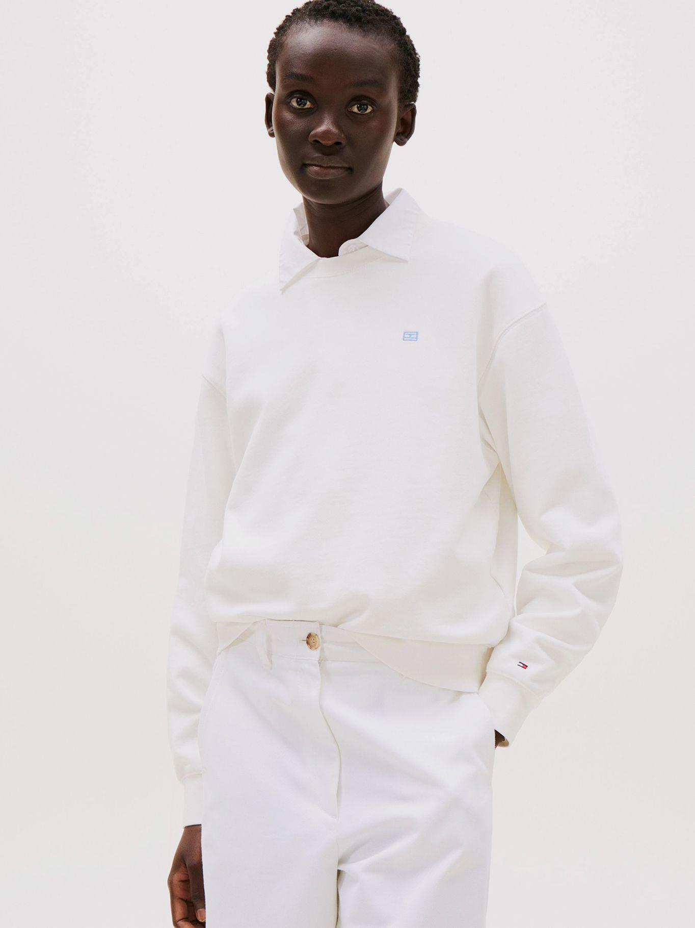 Polerón Contrast Flag Logo Blanco Tommy Hilfiger-0