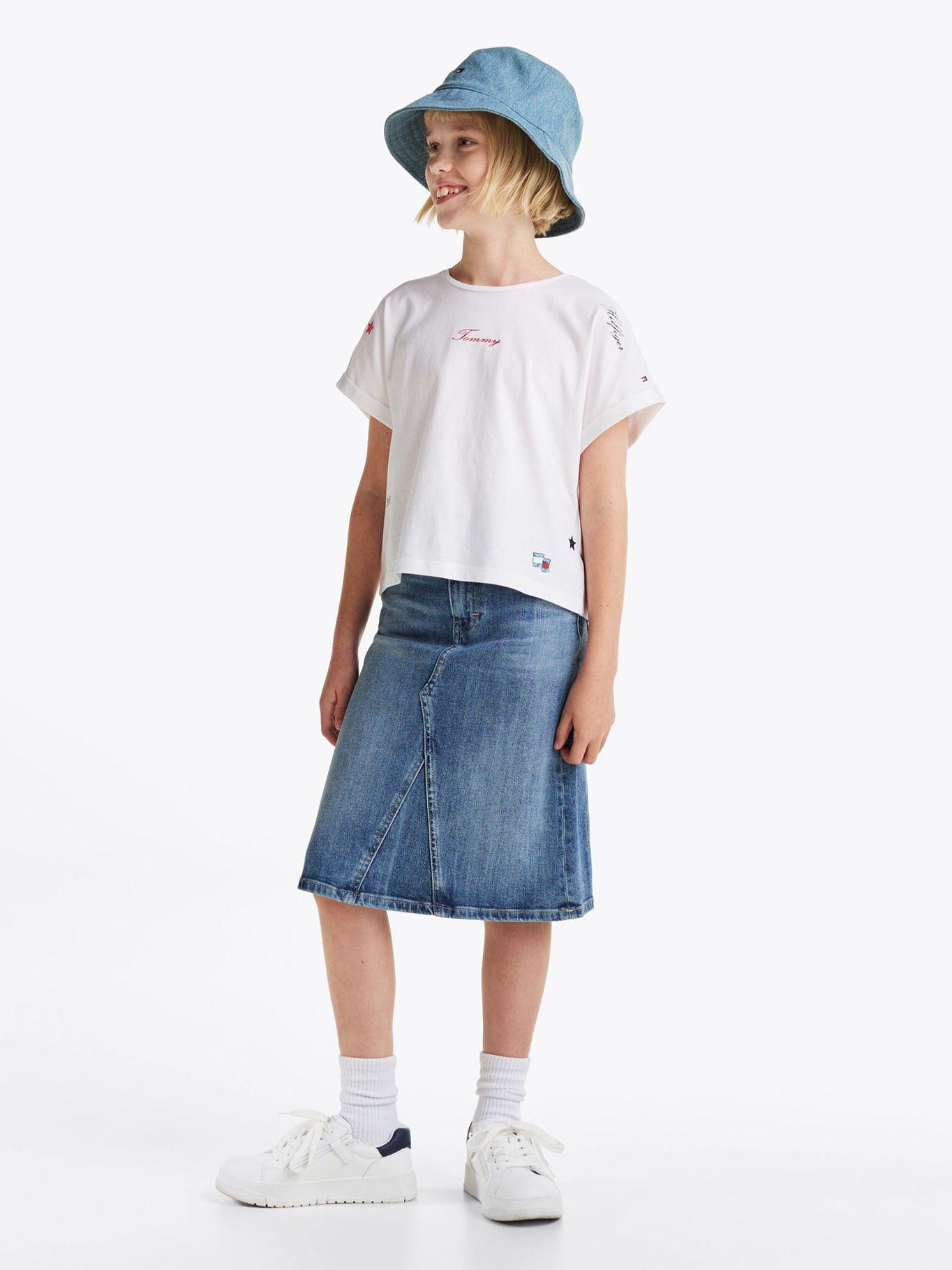 Polera Con Logo Bordado YBR Blanco Tommy Hilfiger-1