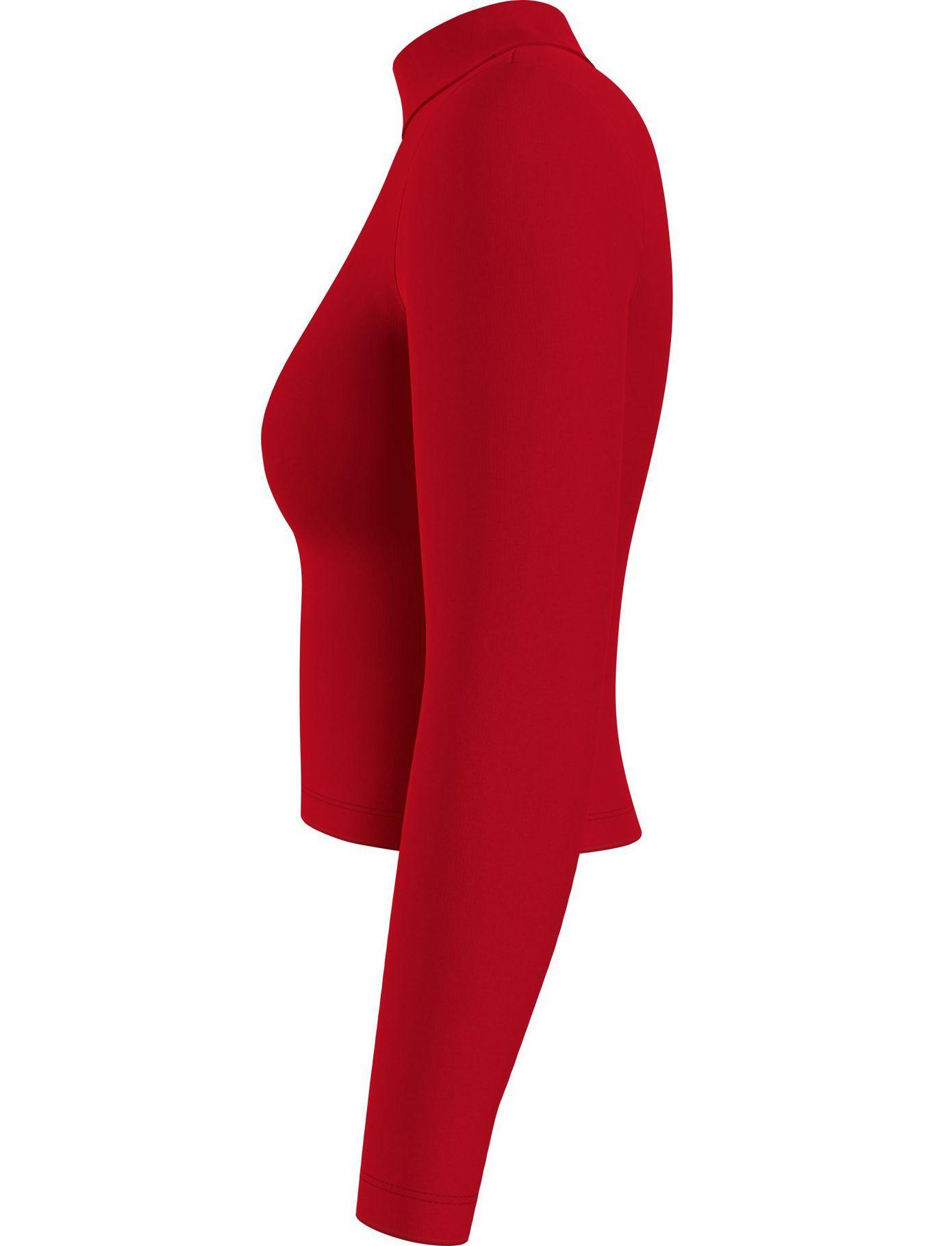 Polera Crop Cuello Monk Rojo Tommy Jeans A2-3
