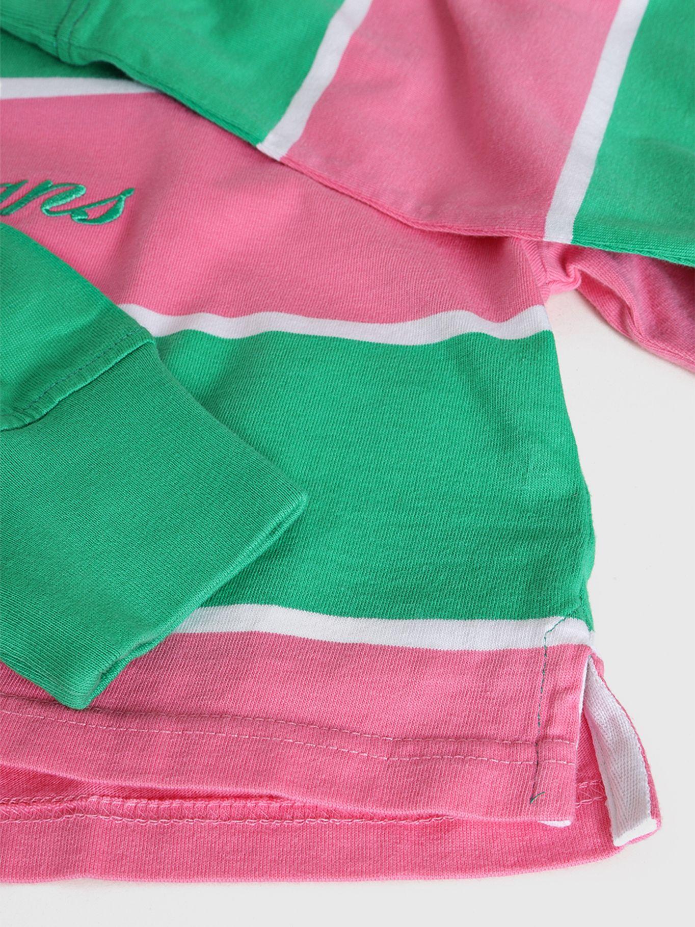 Polo Pop Cropped Estilo Rugby Rosado Tommy Hilfiger-3