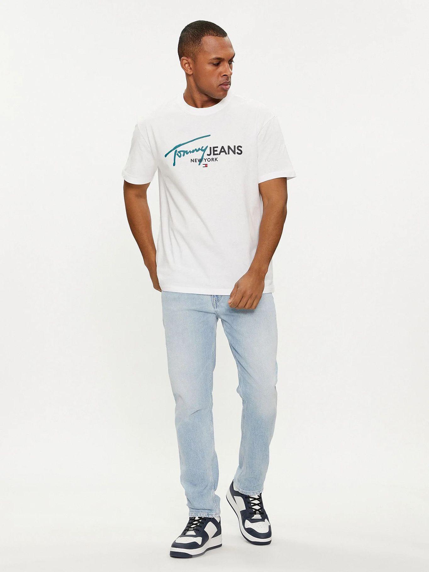 Polera Spray Logo Regular Fit Blanco Tommy Jeans-1