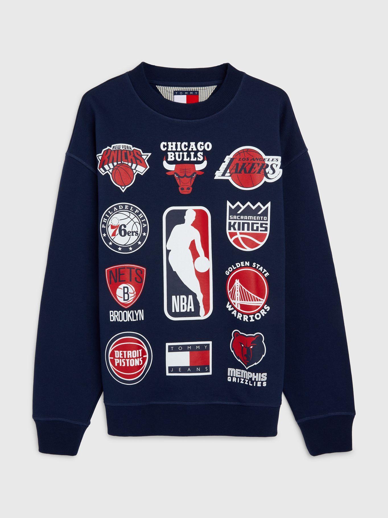 Polerón Tjm & Nba Multi Logos Azul Tommy Hilfiger-0