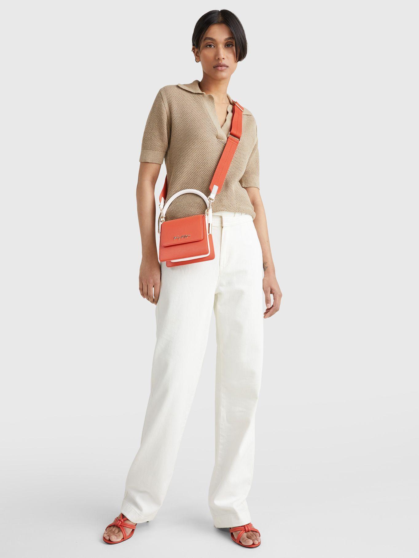 Cartera Iconic Signature Logo Naranjo Tommy Hilfiger-4