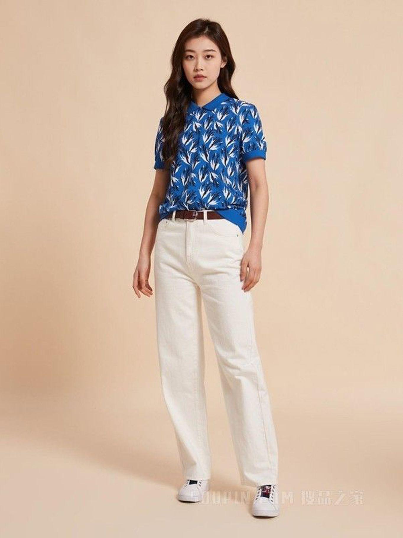 Polo Con Diseño Floral Azul Tommy Hilfiger-1